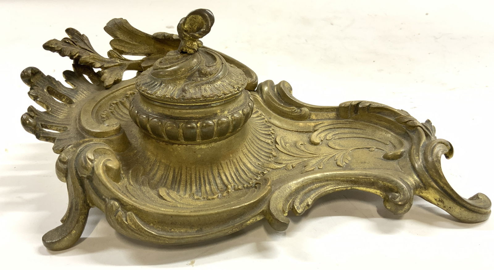 Louis XV Style Antique Gilt Metal Ink Well, France (1 of 8)
