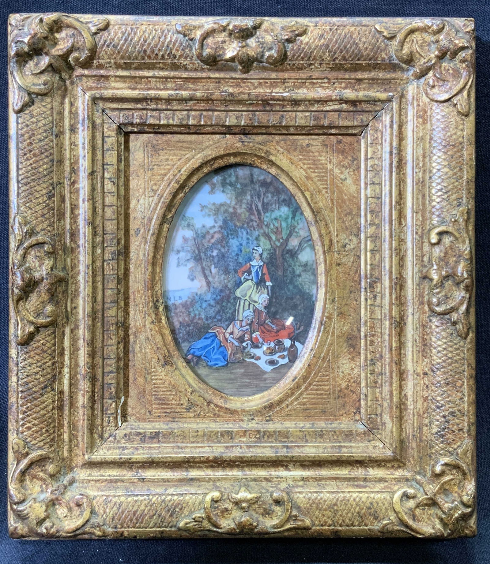 M.L.B Signed Miniature Painting Autumn (1 of 13)