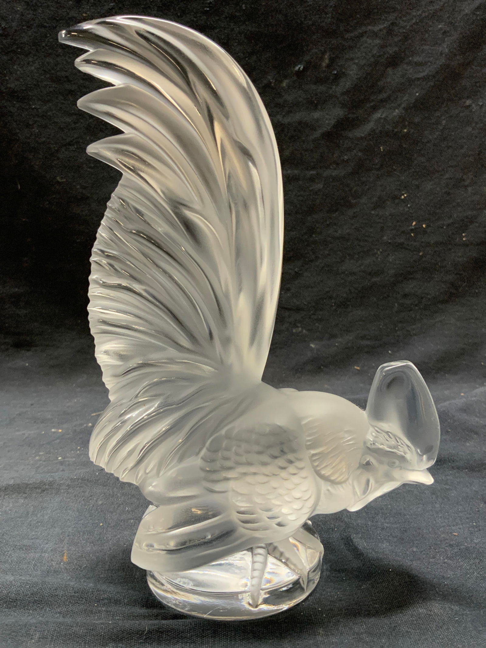 LALIQUE Rooster Coq Nain Crystal Figure FRANCE (1 of 8)