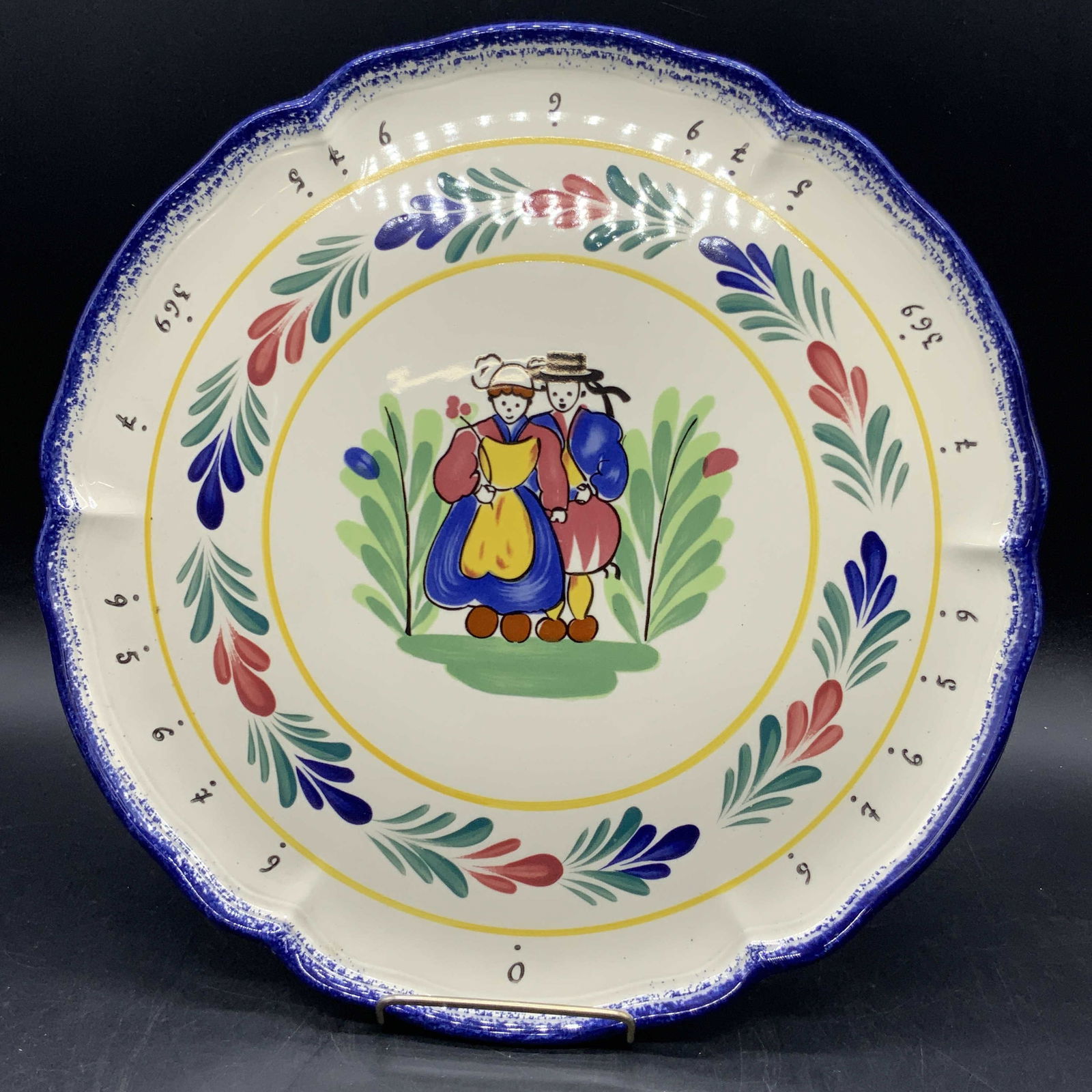 PORNIC French Heritage Faience Ceramic Platter (1 of 7)