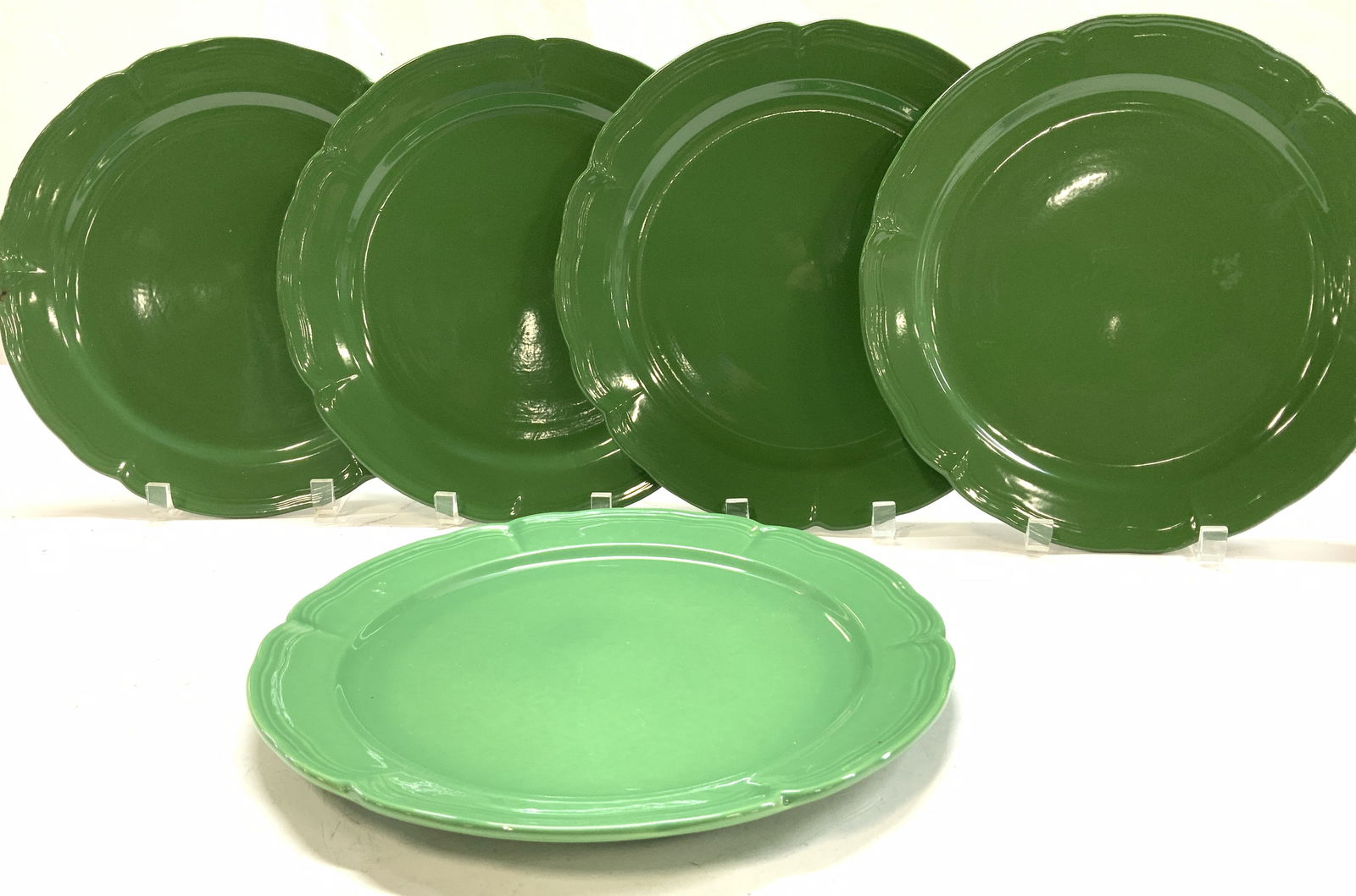 Set 5 French Heritage Porcelain Dinner Plates (1 of 6)