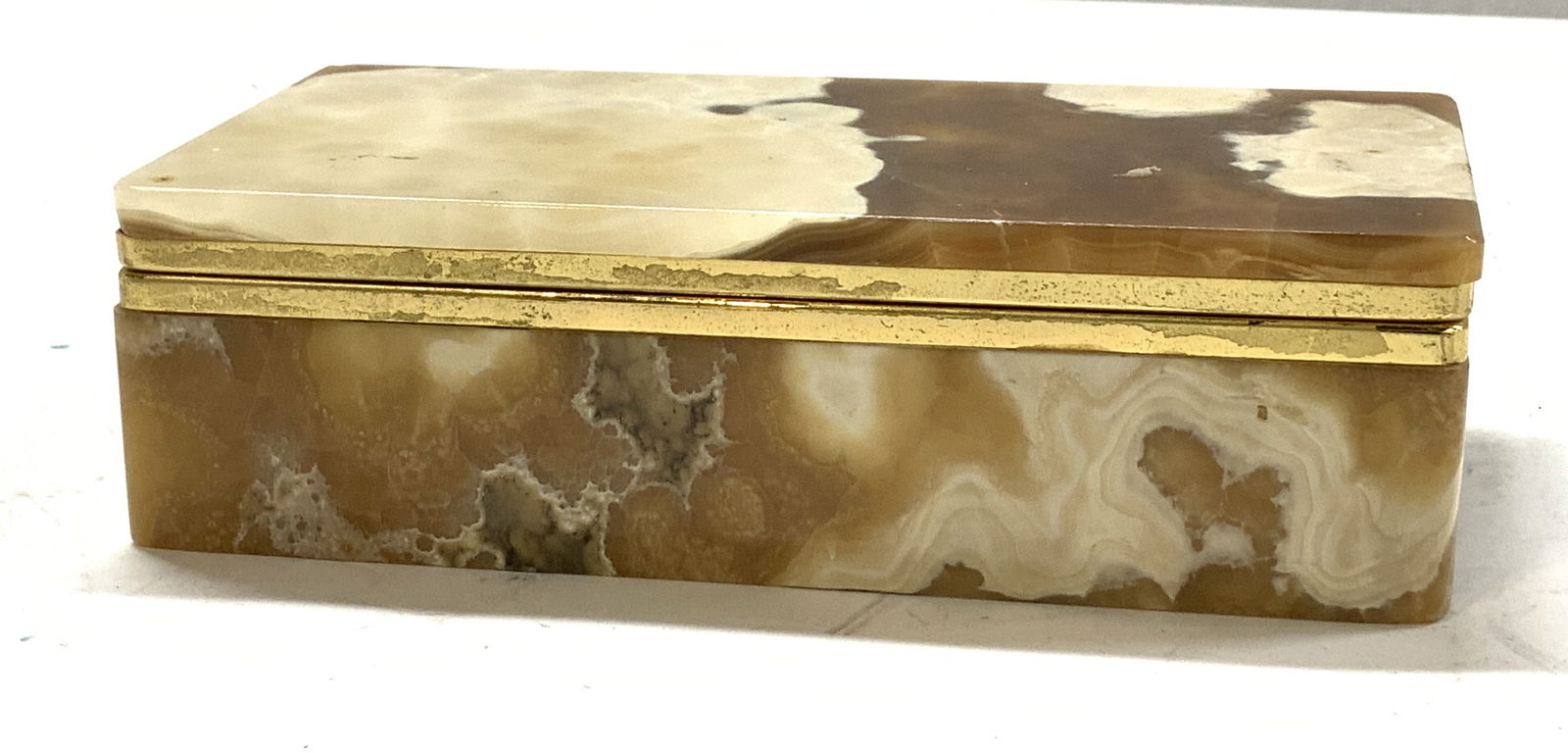 Hinged Hand Crafted Agate Vintage Box (1 of 8)