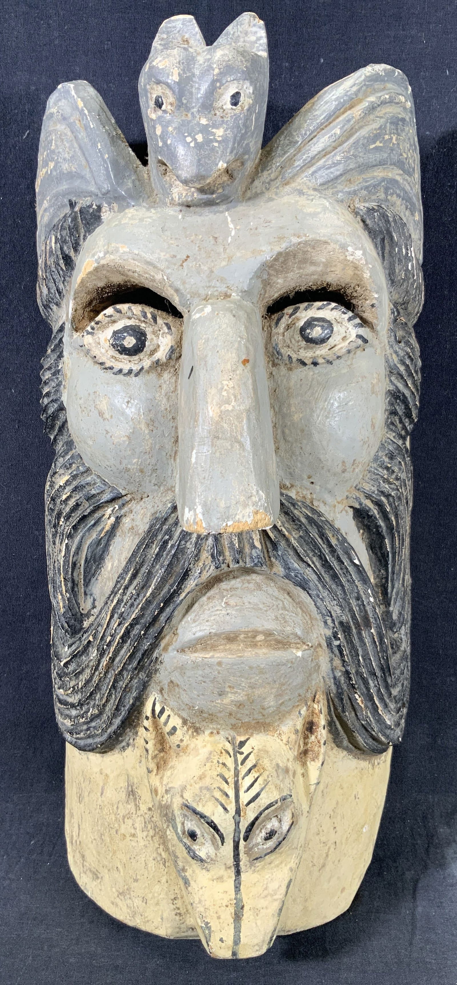 Large Vintage Latin American Ceremonial Mask 17in (1 of 9)