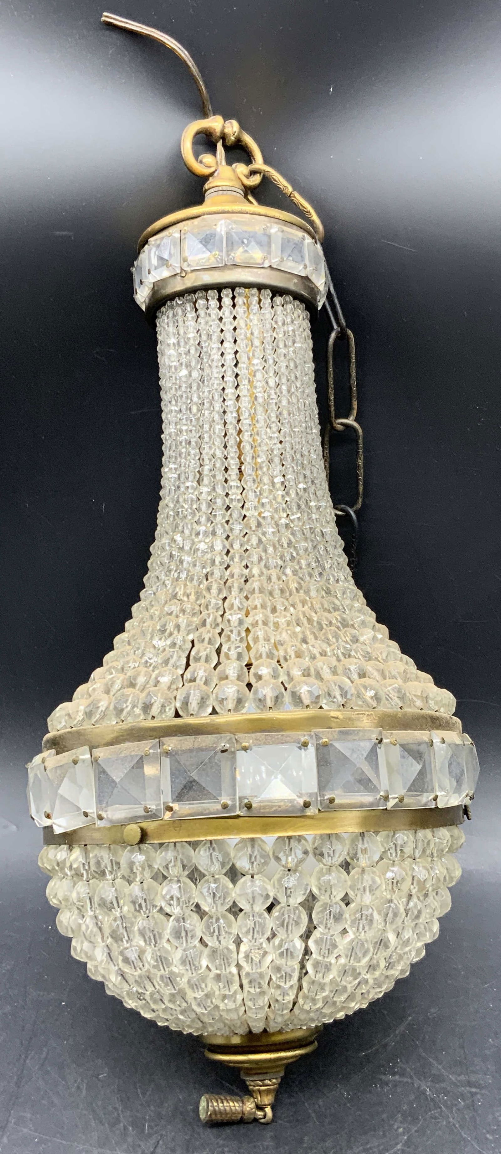 Vintage Art Deco Style Crystal Prism Pendant Light (1 of 9)