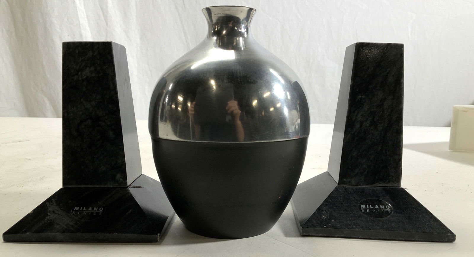 Milano Series Marble Candlesticks and Vase (1 of 9)