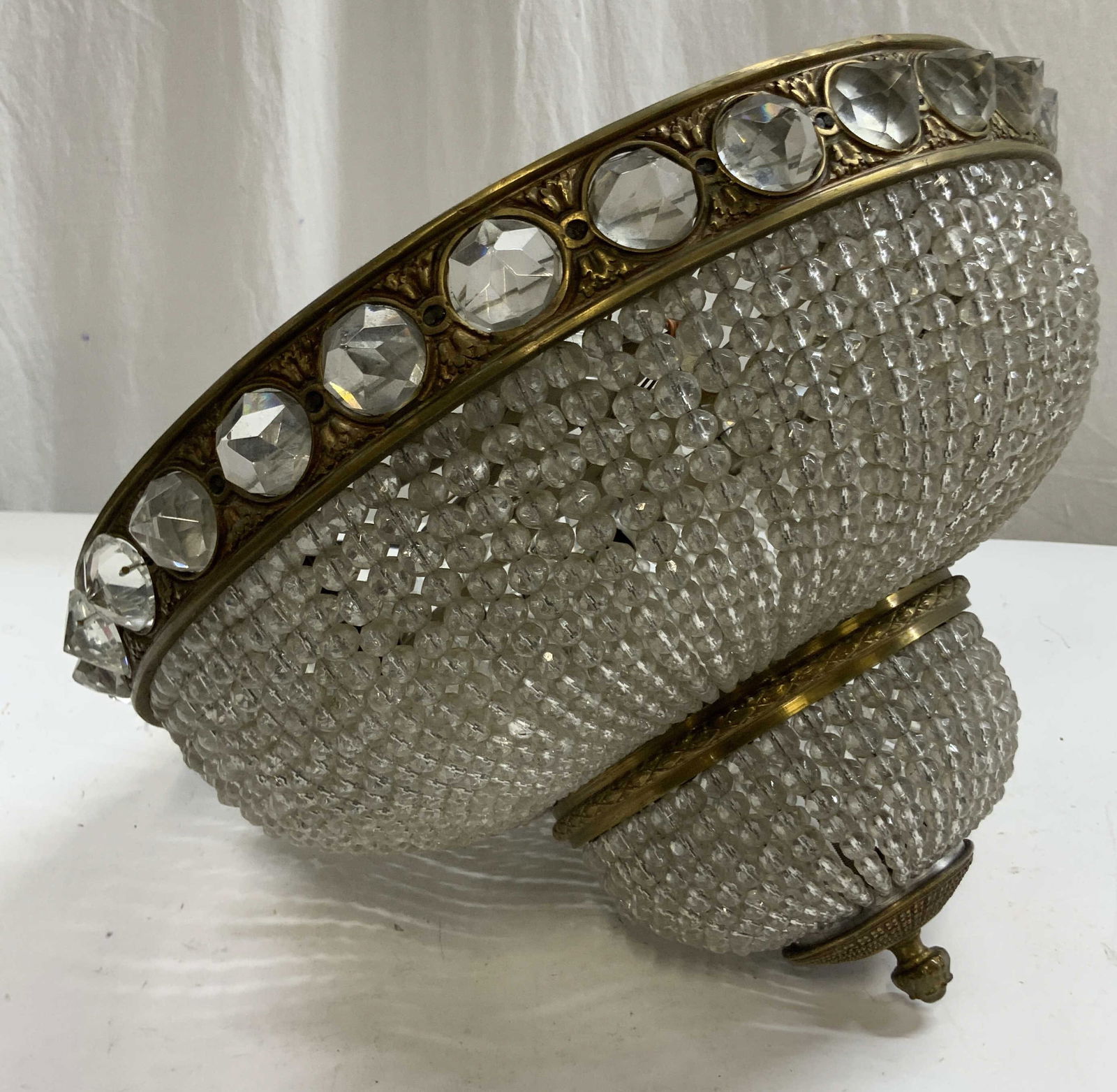 Vintage Art Deco Style Crystal Prism Ceiling Light (1 of 8)