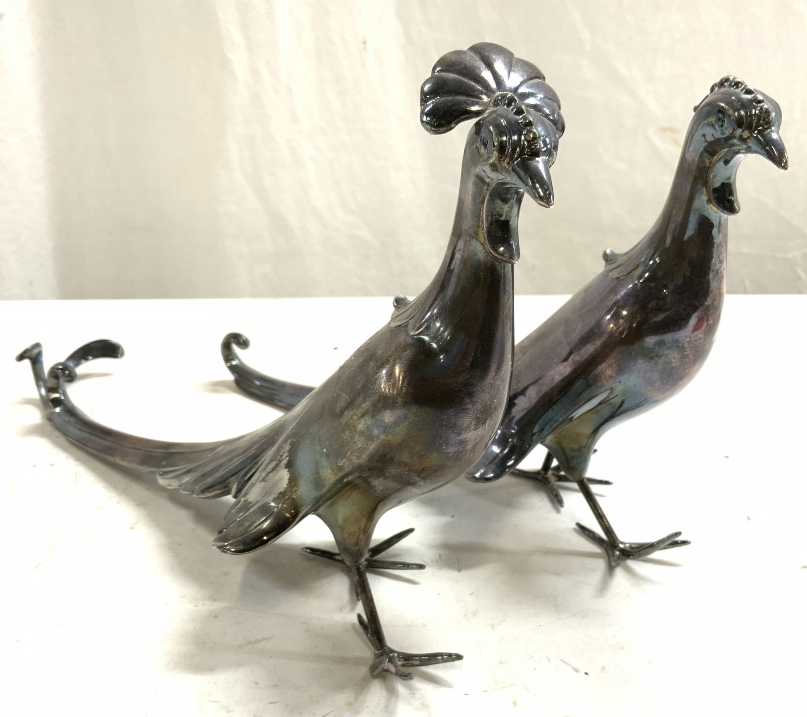 Nr Pr WEIDLACH BROS Silver Pl Pheasants Figurals (1 of 8)