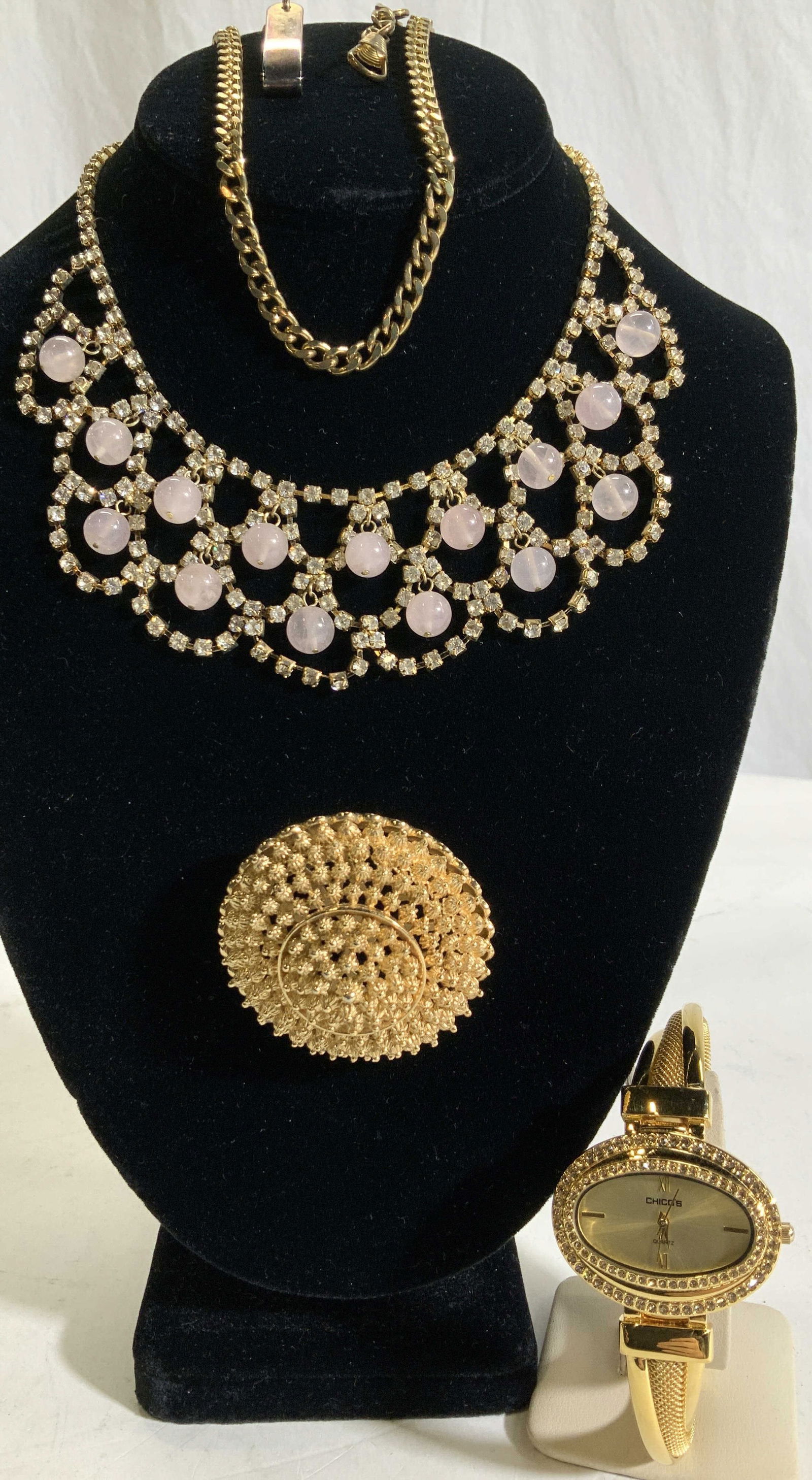 Lot 4 Coro Brooch, Chicos Cocktail Watch + (1 of 9)