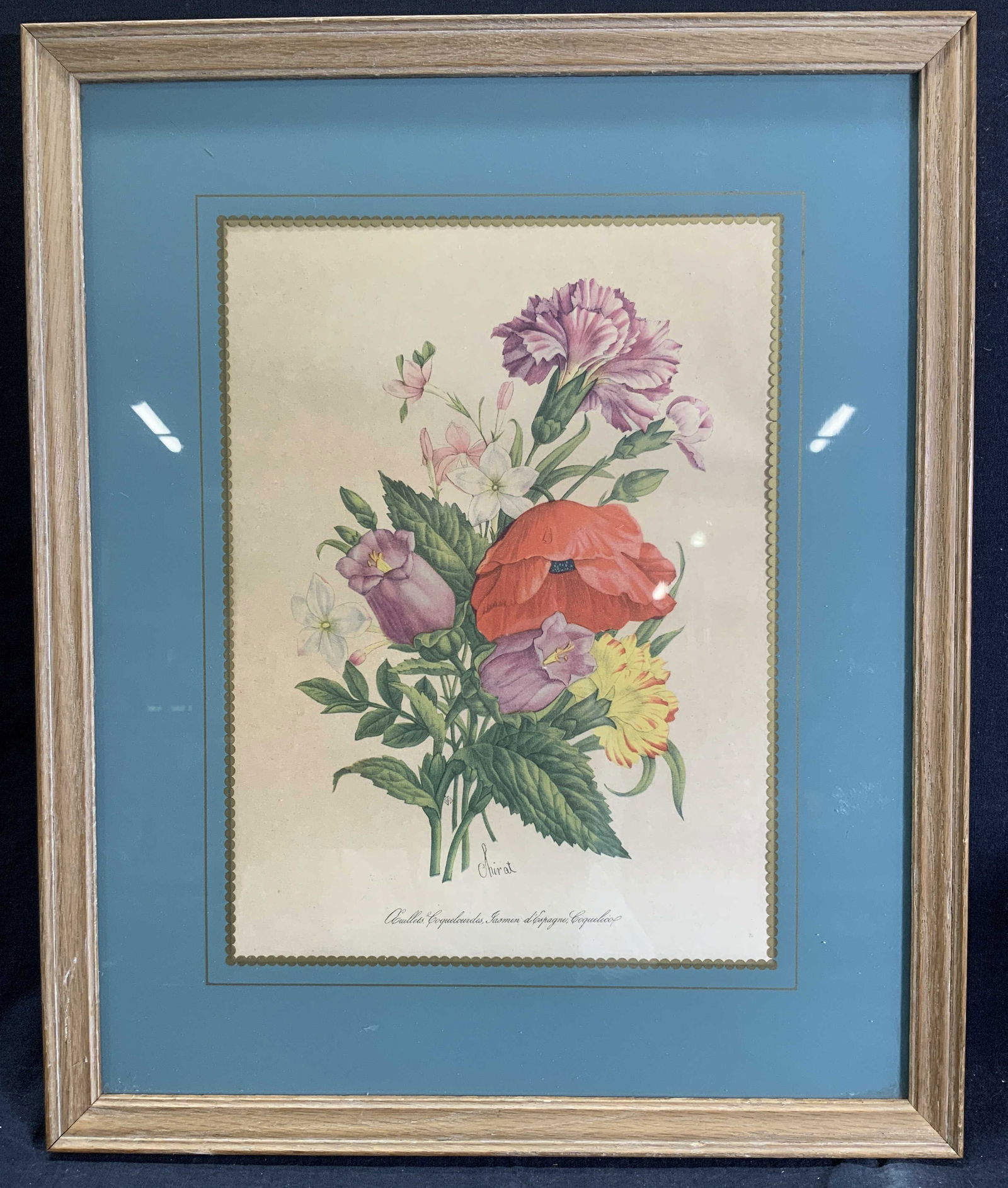 Vintage Framed Tuscany Bouquet Lithograph (1 of 9)