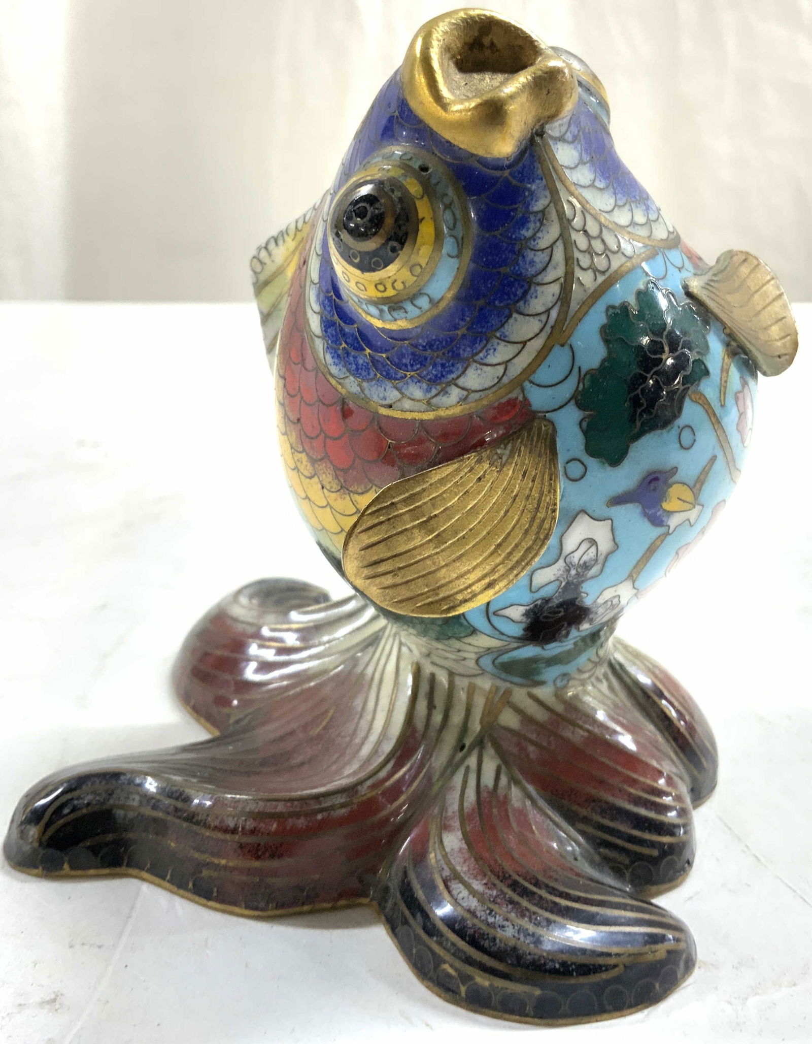 Vintage Asian Cloisonne Enamel Fish Figural (1 of 8)