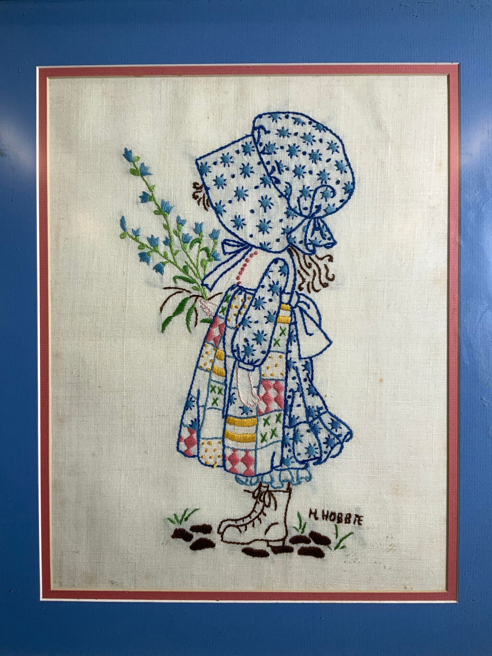 Holly Hobbie Vintage Hand Stitched Needlepoint (1 of 11)