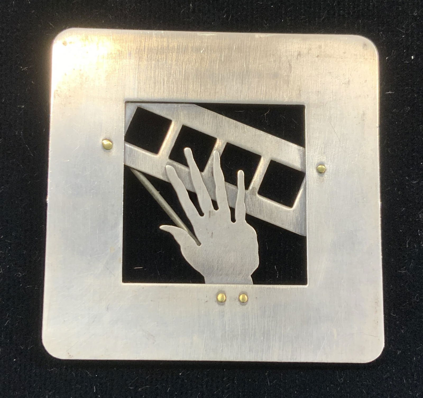 R/M Artisan Modern Art Sterling Silver Brooch (1 of 6)