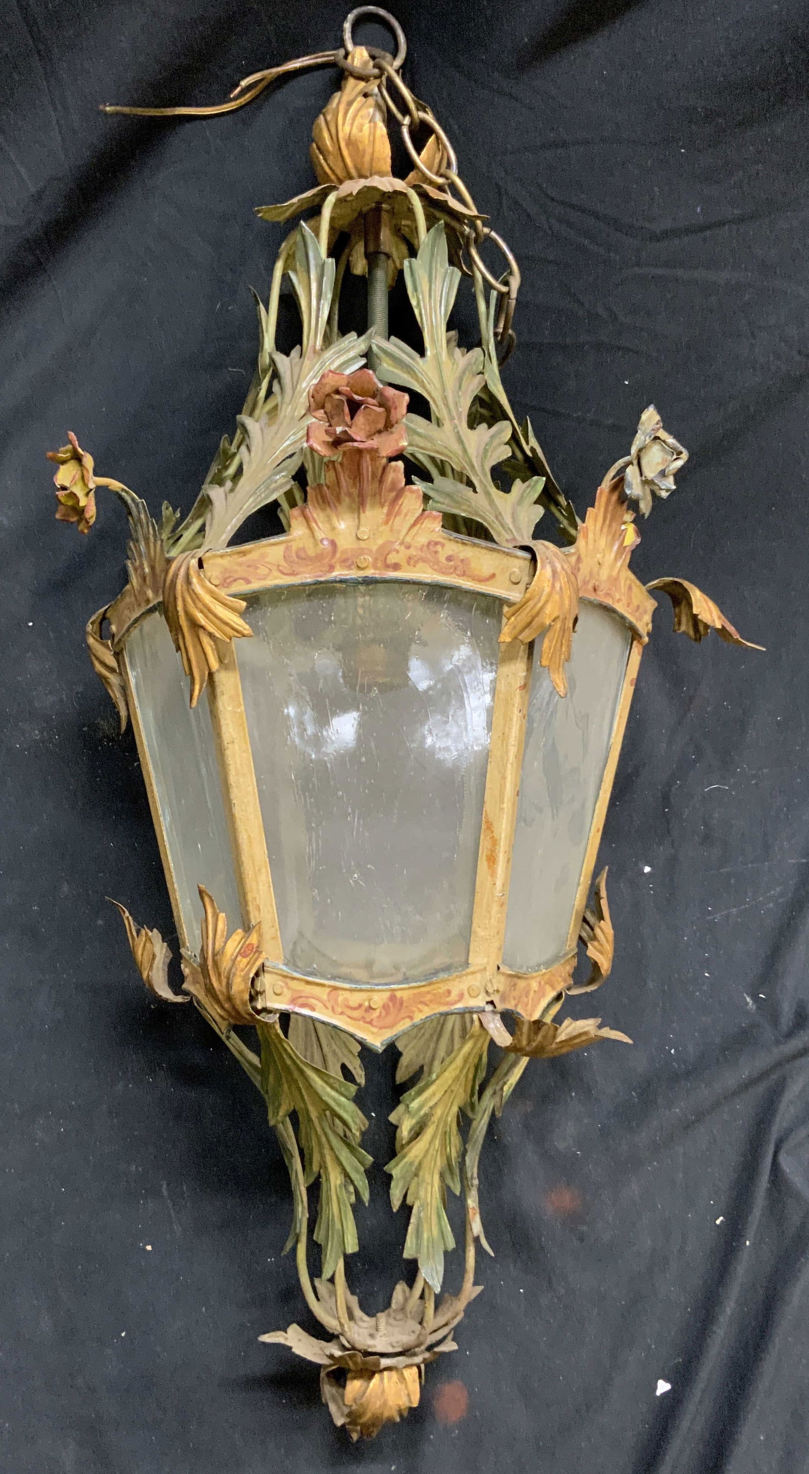 Vintage Victorian Hanging Metal Lantern (1 of 8)