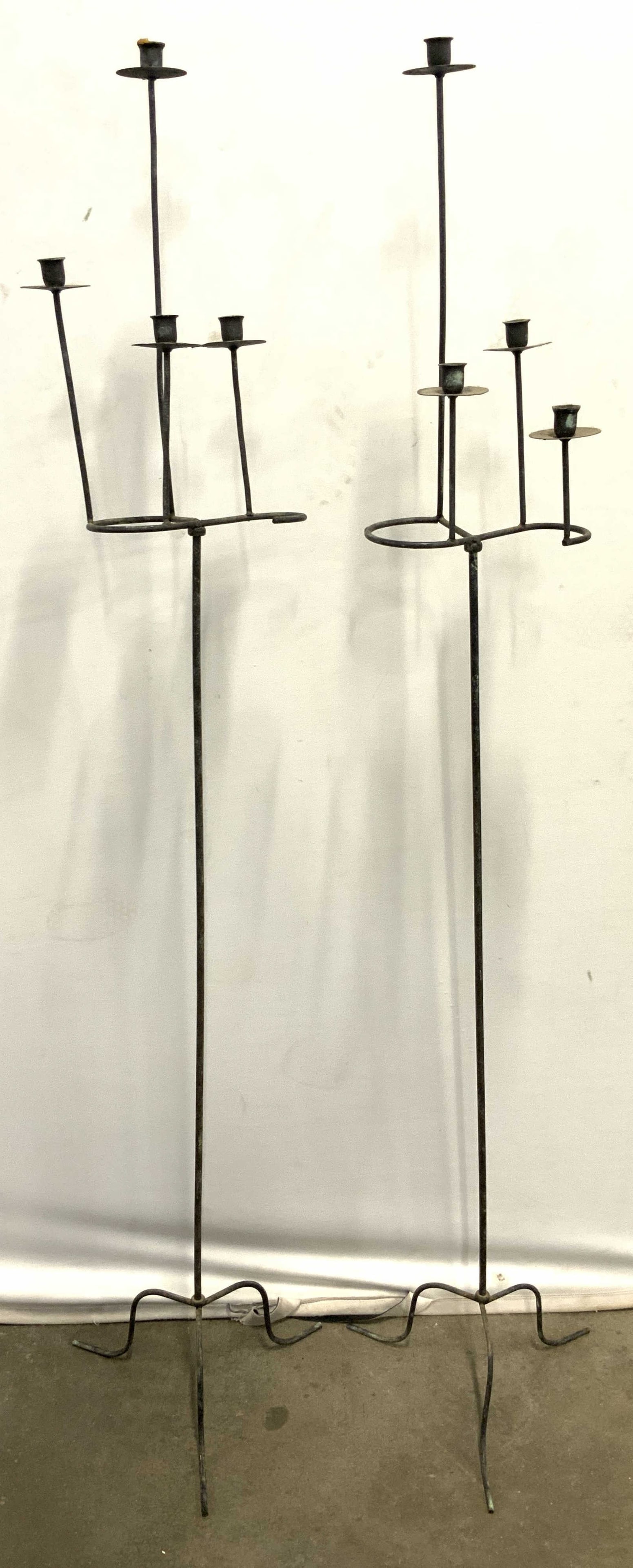 Pair Iron Floor Size Candelabras 67in (1 of 6)