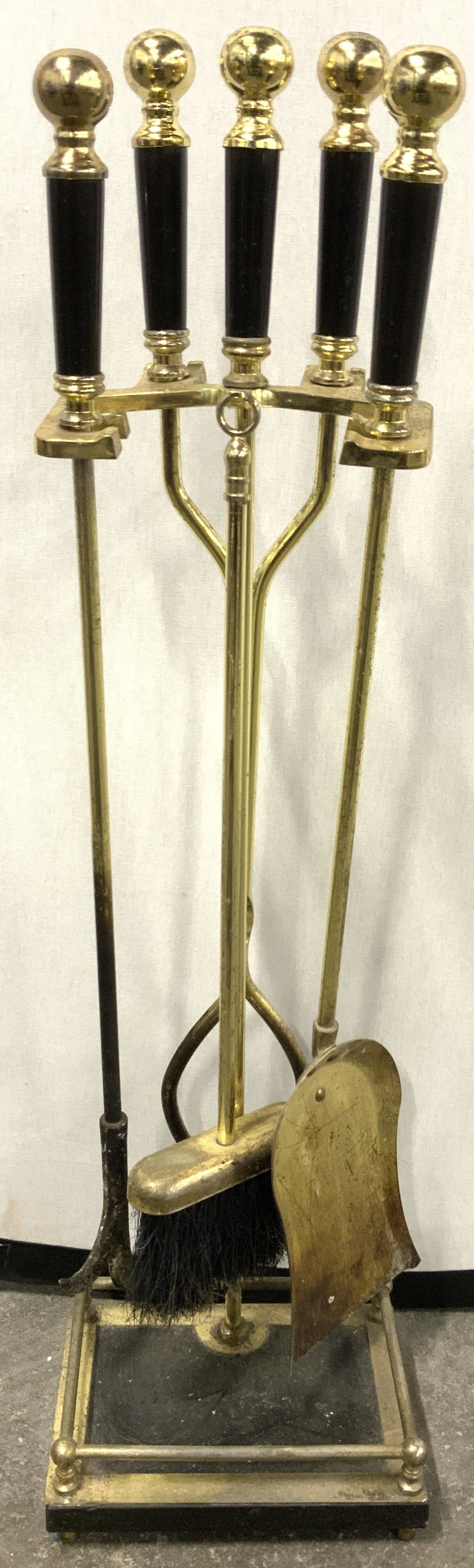 Set 5 Vintage Brass Fireplace Tools (1 of 7)