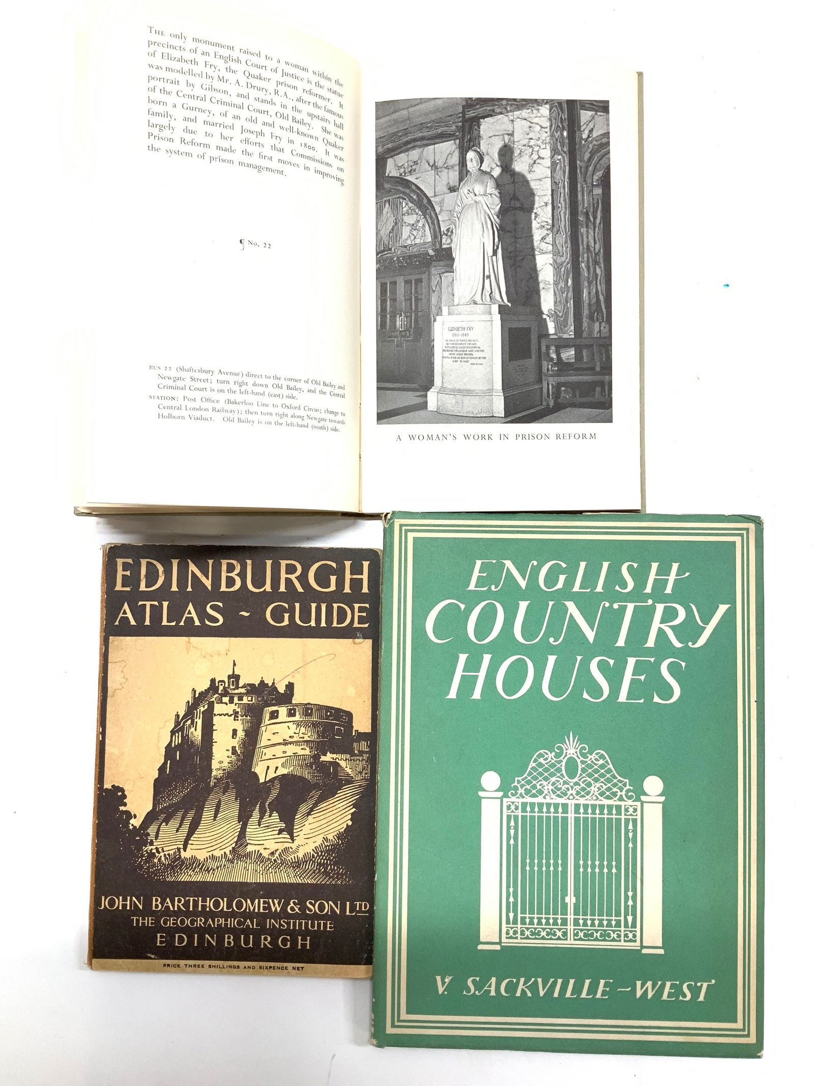3 Vntg Illustr English Countryside/Edinburgh Maps (1 of 15)