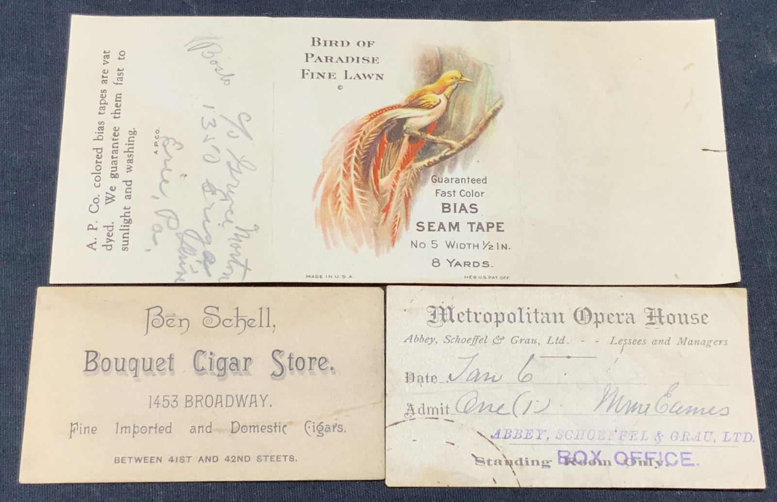 Lot 3 Vintage Paper Ephemera, A. P. Co. & More (1 of 6)