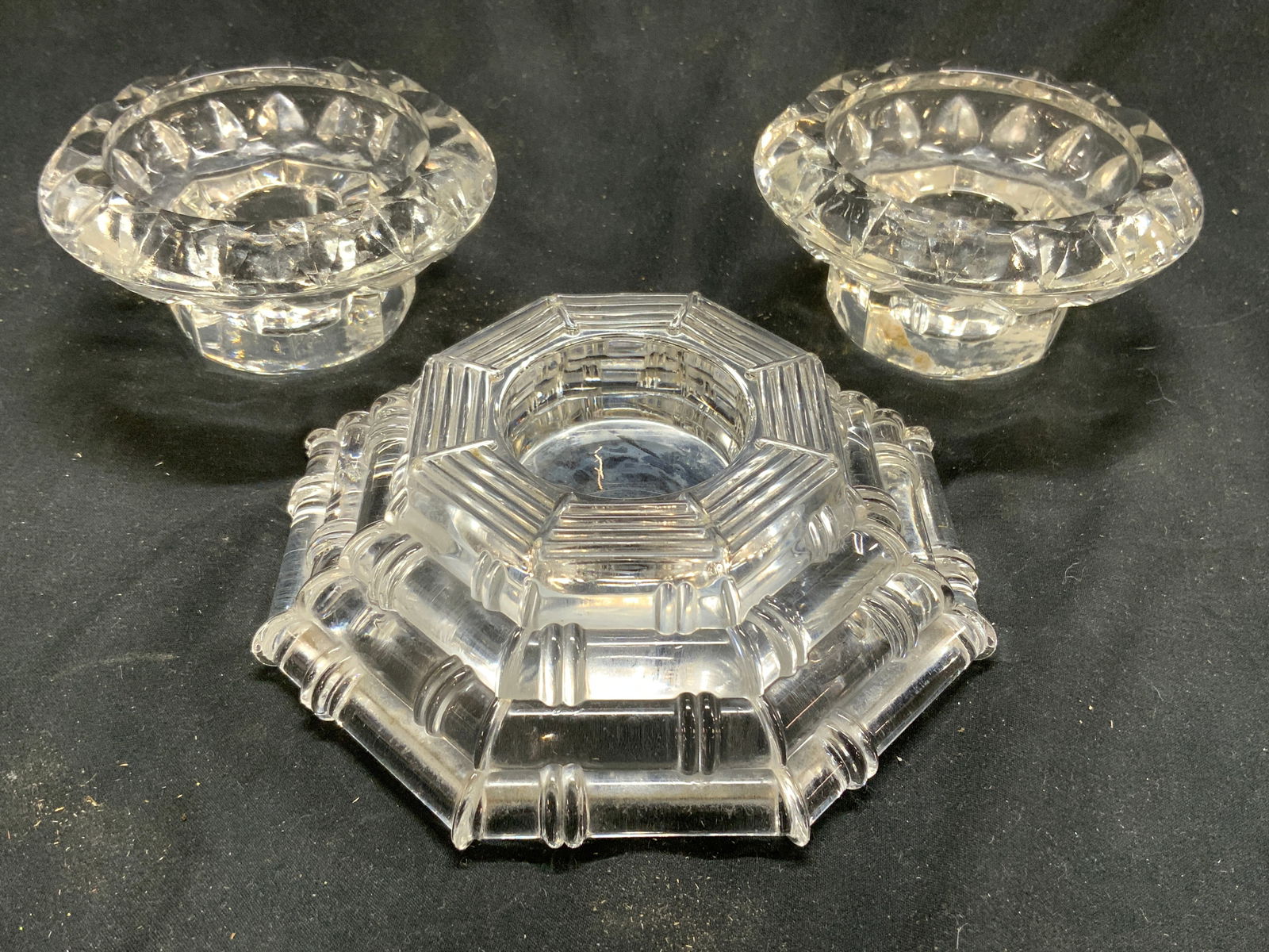 Lot 3 Art Glass Candle Holders (1 of 6)