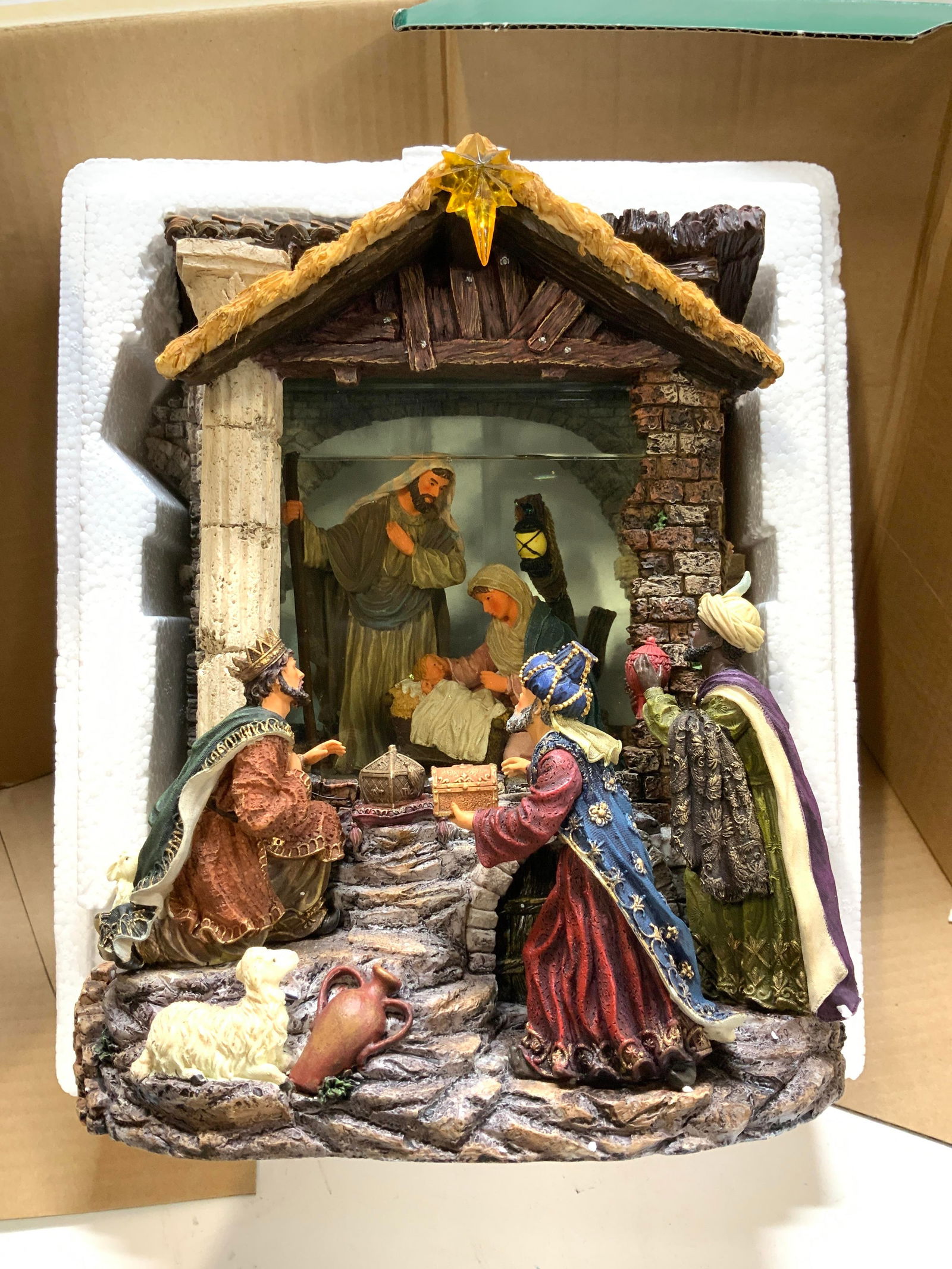 Kirkland O Holy Night Water Globe Manger, NIB (1 of 7)