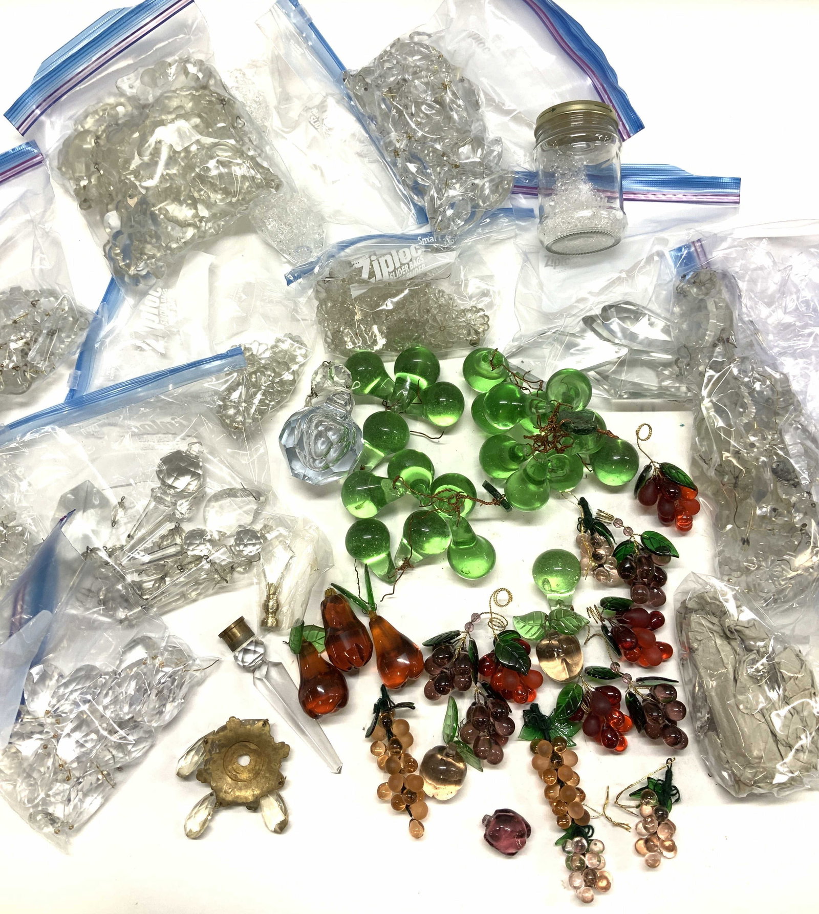 Large Lot Art Glass/ Crystal Chandelier Ornaments (1 of 19)