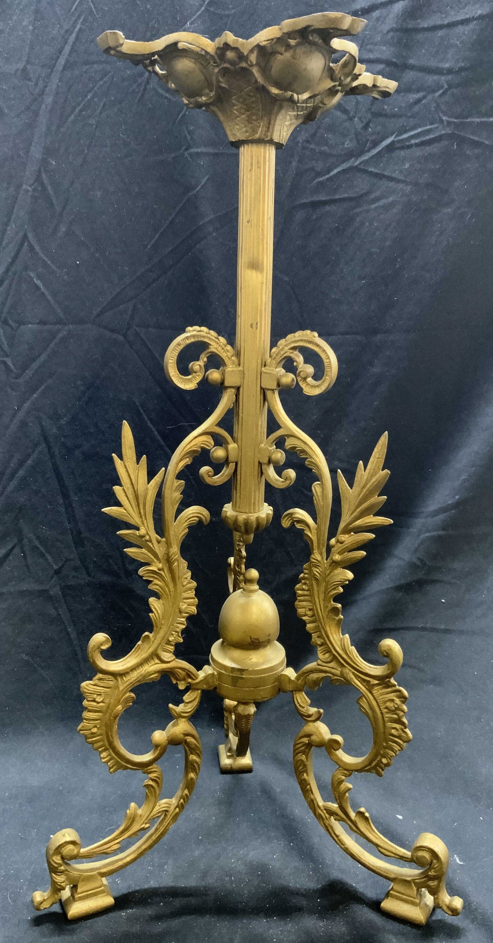 Vintage Ornate Brass Victorian Pedestal (1 of 8)