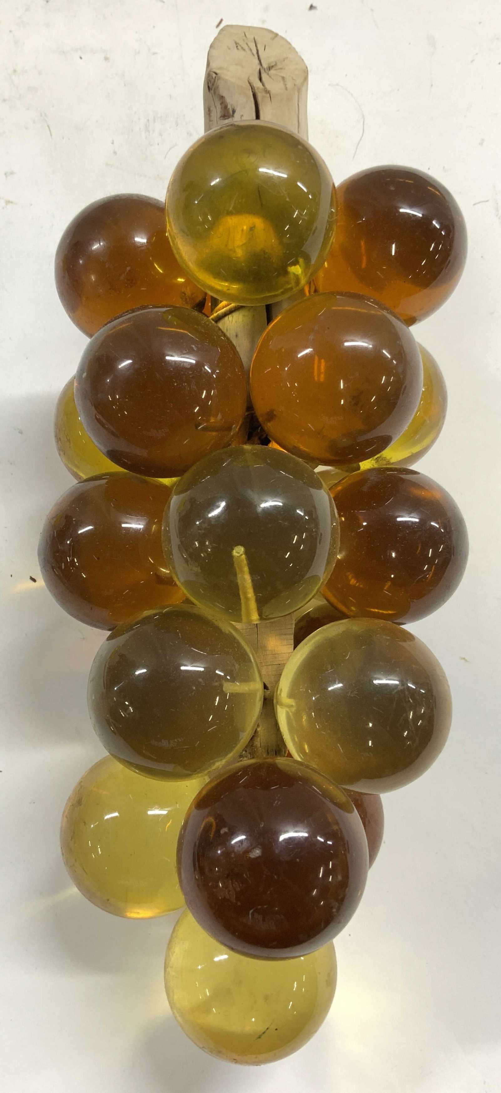 MCM Lucite Grape Bunch On Wood Stem (1 of 6)