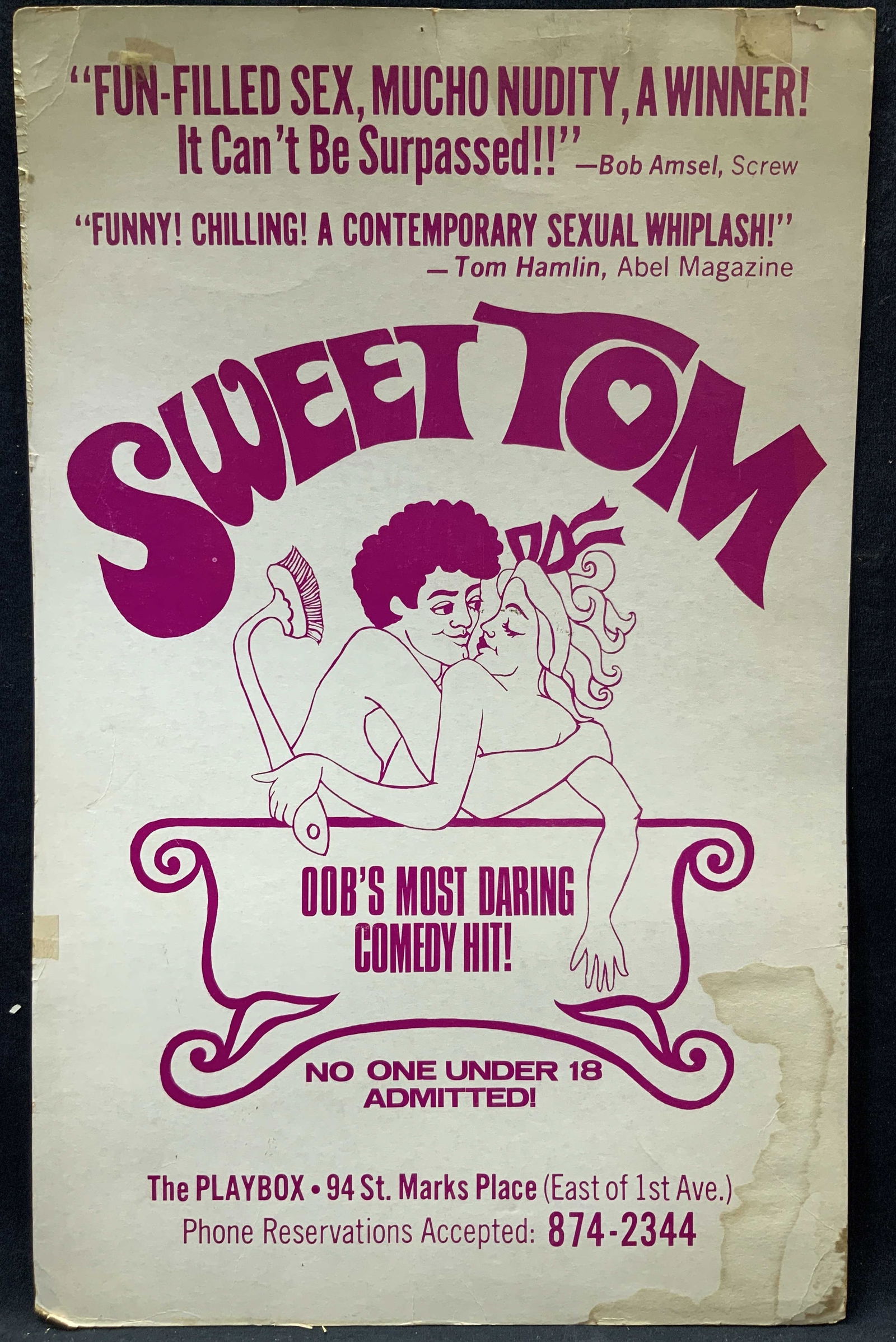Sweet Tom 18+ Playbill Lithograph (1 of 10)