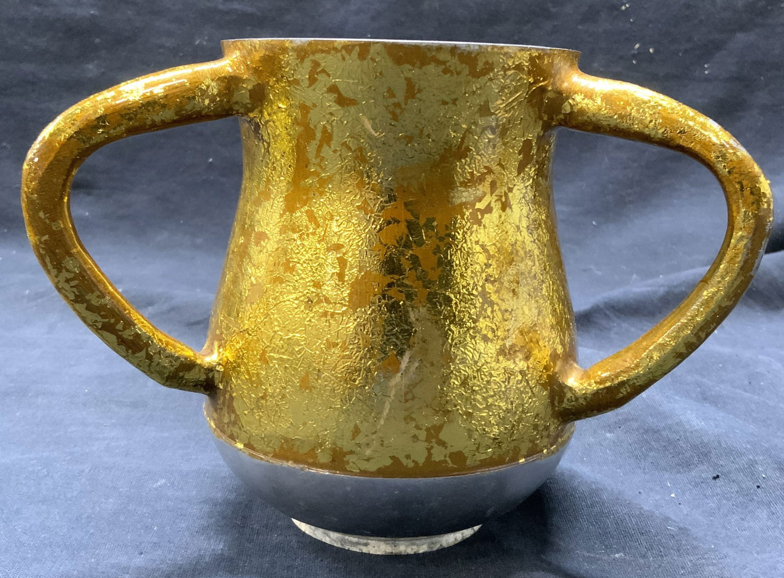 ART Double Handled Vessel W Gilt Foil Detail (1 of 6)