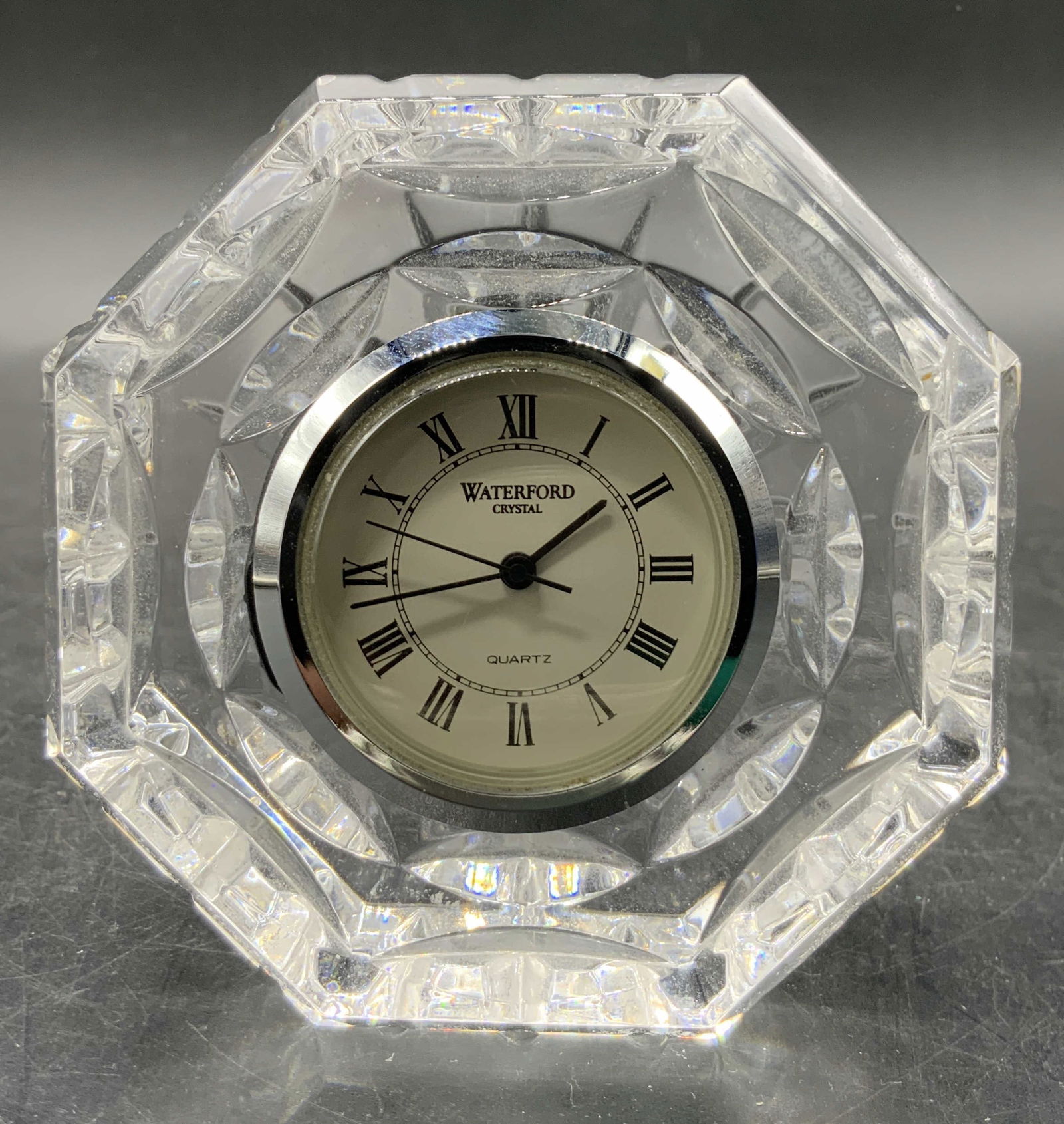 WATERFORD Quartz Crystal Tabletop Clock (1 of 7)