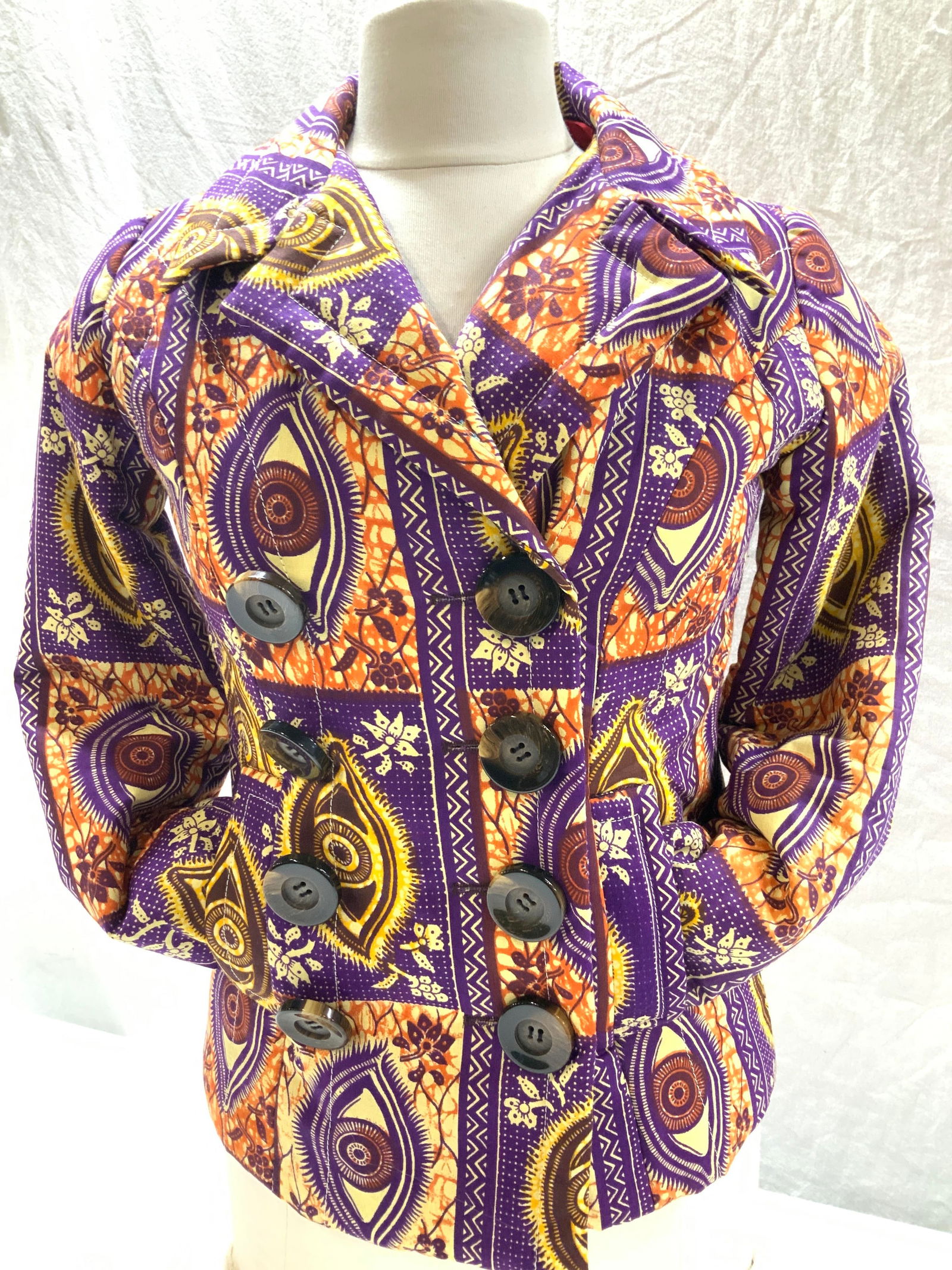 Tracy Feith Silk Evil Eye Print Jacket, USA (1 of 9)