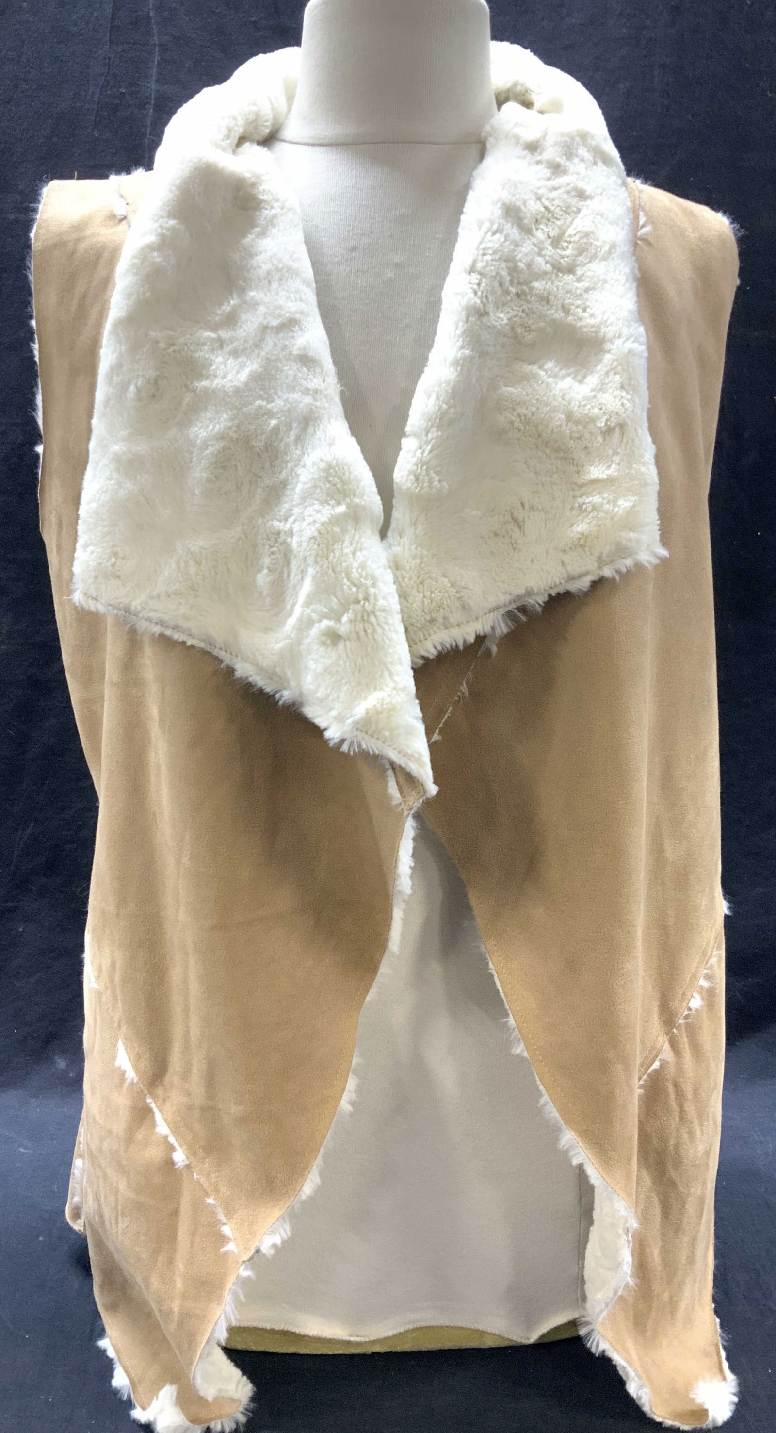 Double Zero Faux Suede & Faux Fur Vest (1 of 7)