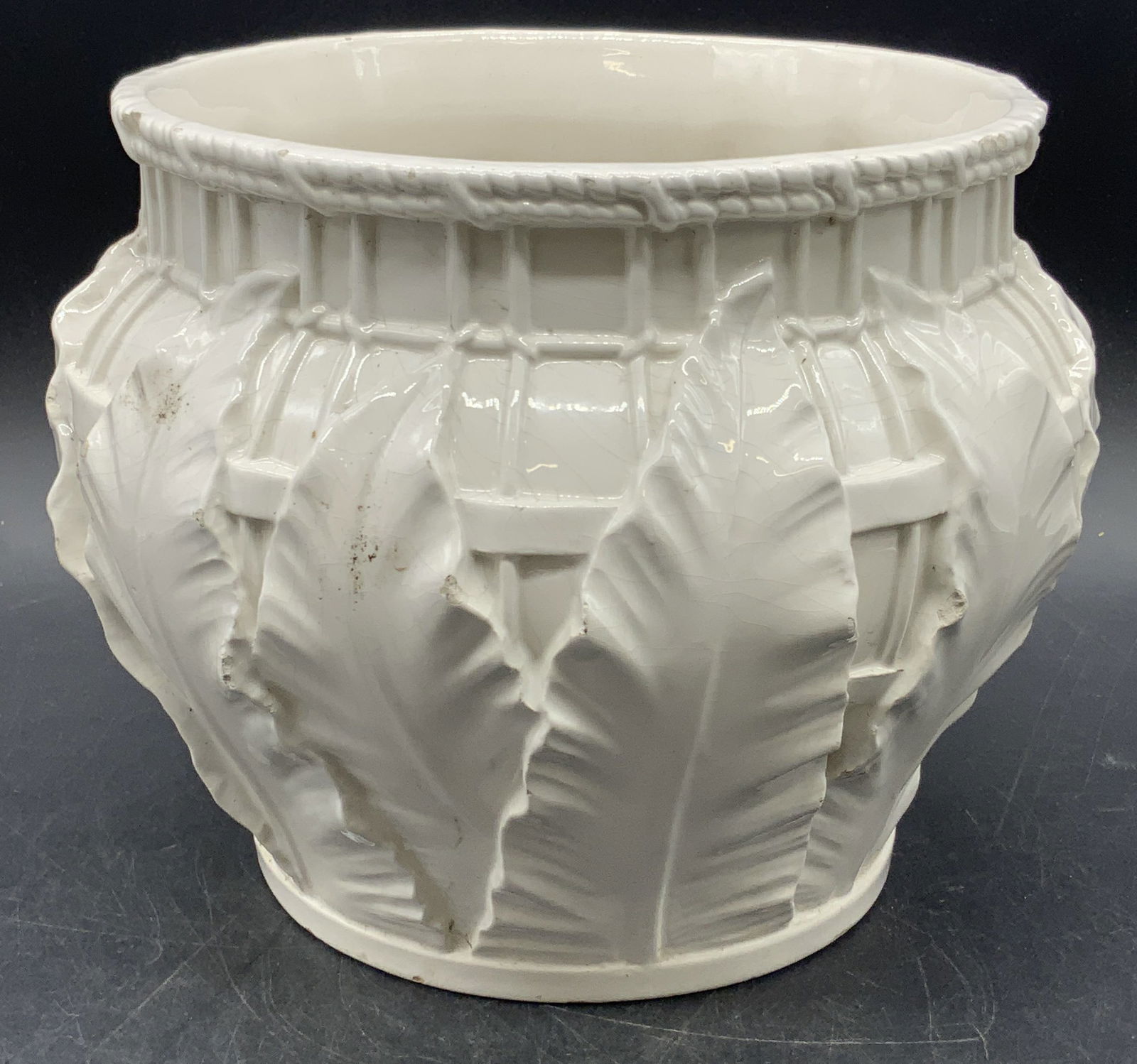 ALESSI 976 Signed Leaf Motif Ceramic Planter (1 of 8)