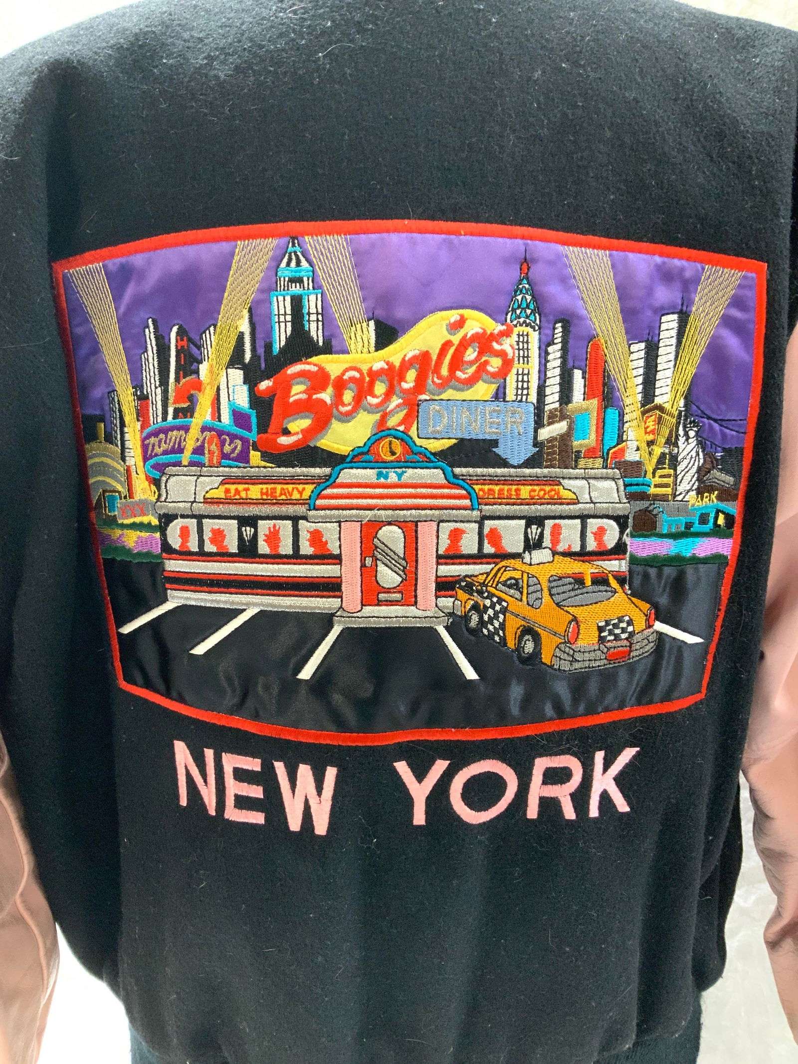 Boogies Diner Embroidered Wool & Leather Jacket (1 of 11)