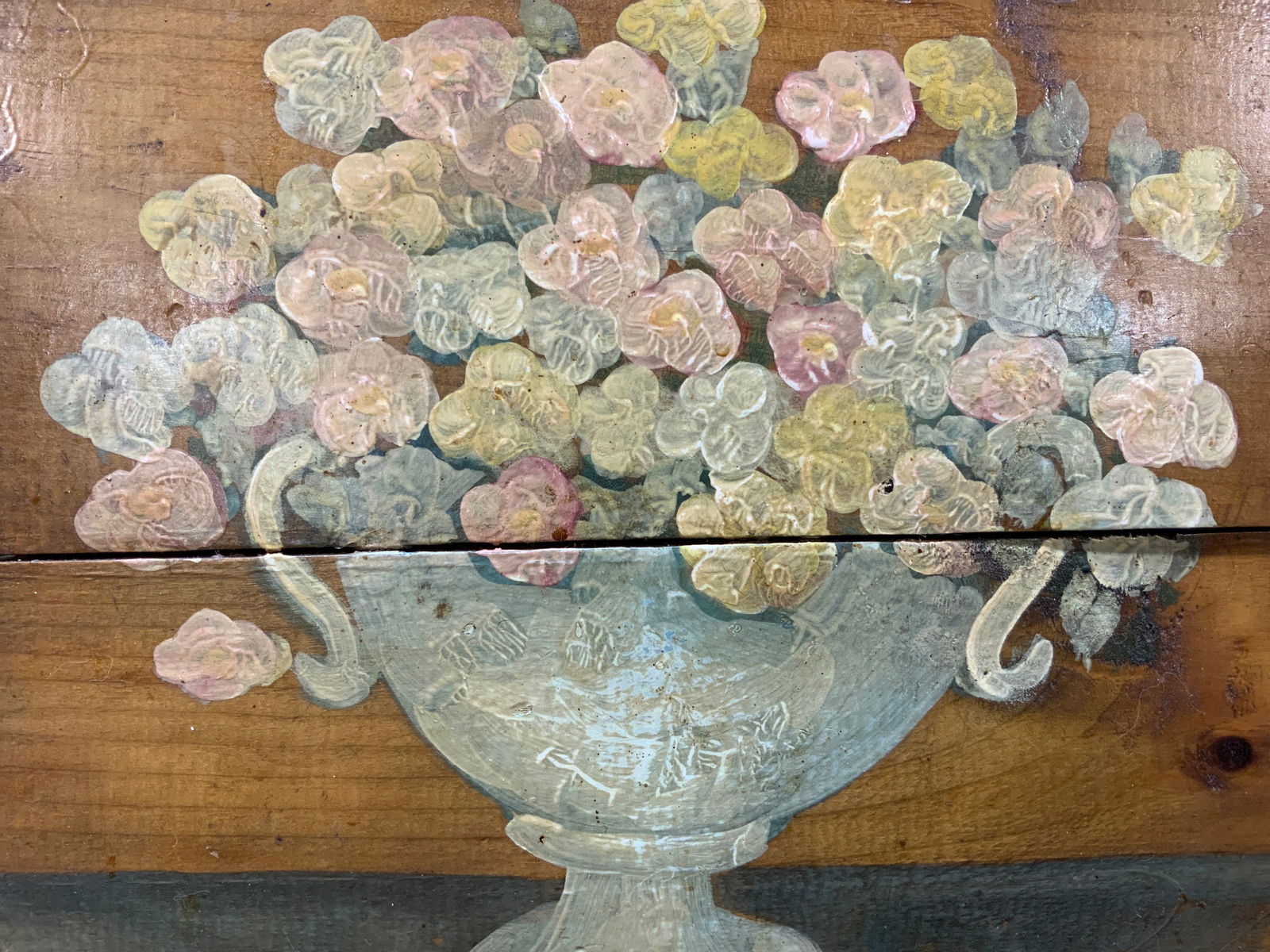 Signed Pastel Flowers Still Life on Wood (1 of 8)