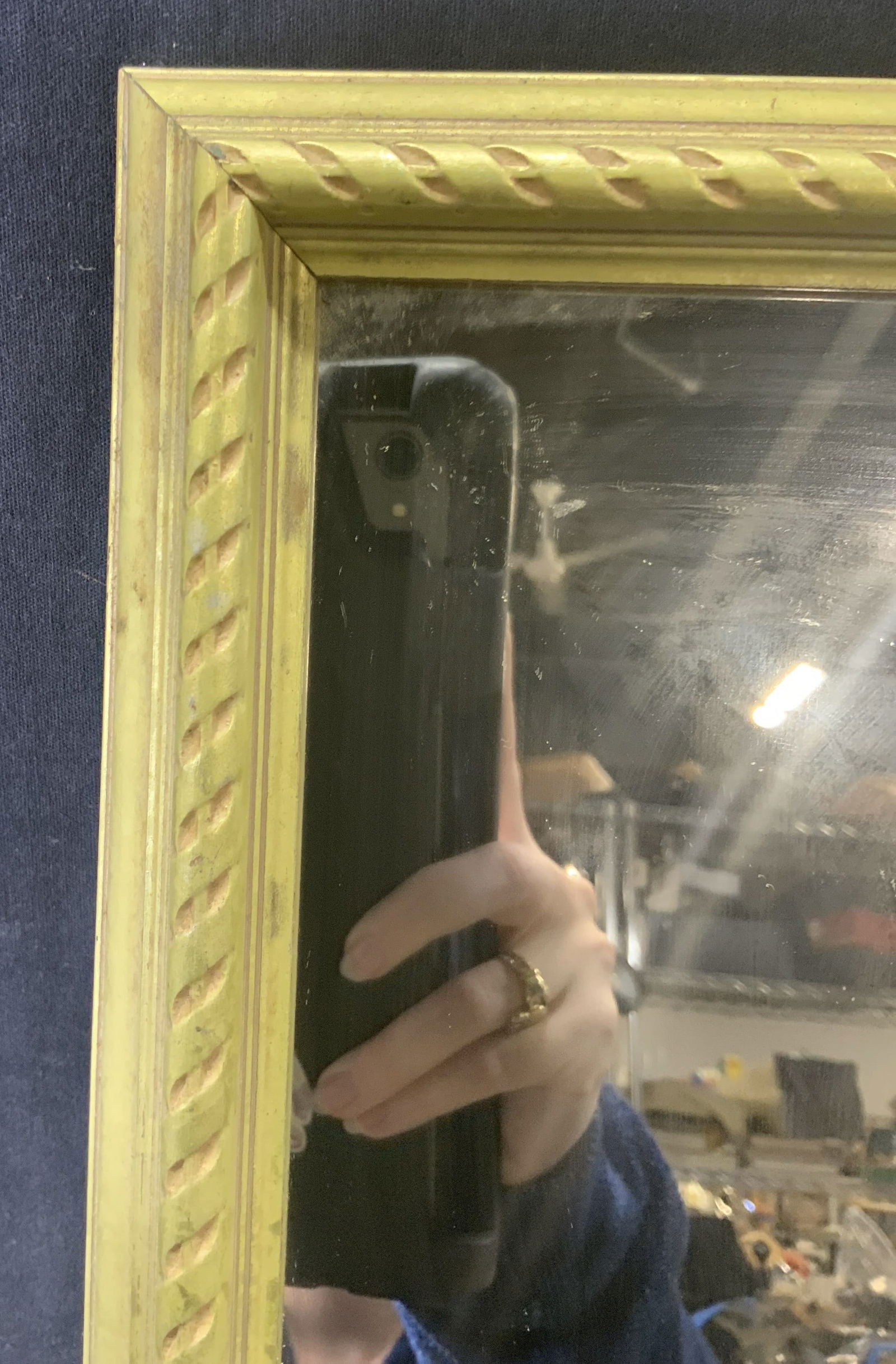 Gilt Wood Framed Mirror Wall Hanging (1 of 9)