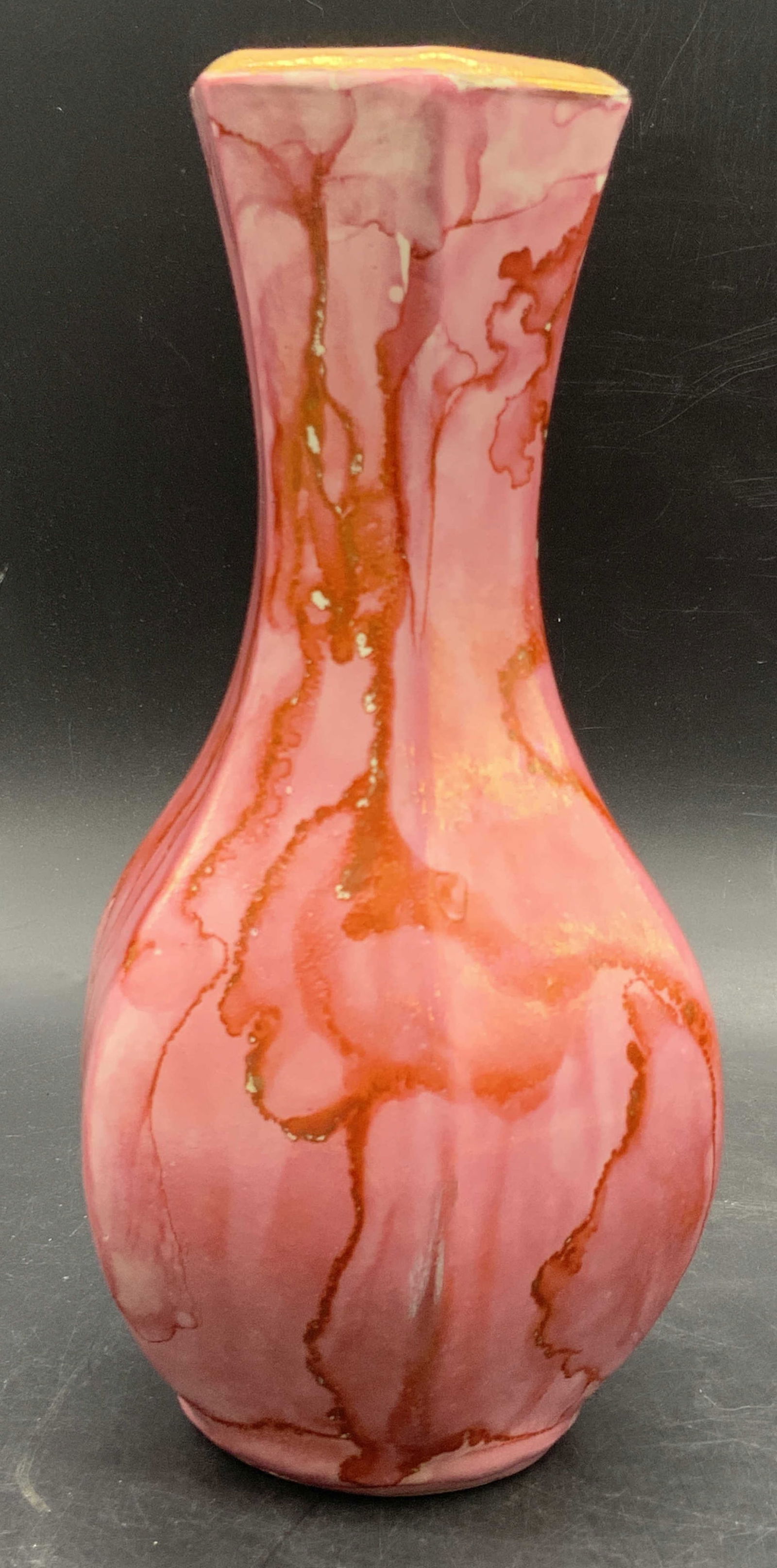 Vintage Artist Signed Pink Ceramic Vase (1 of 11)