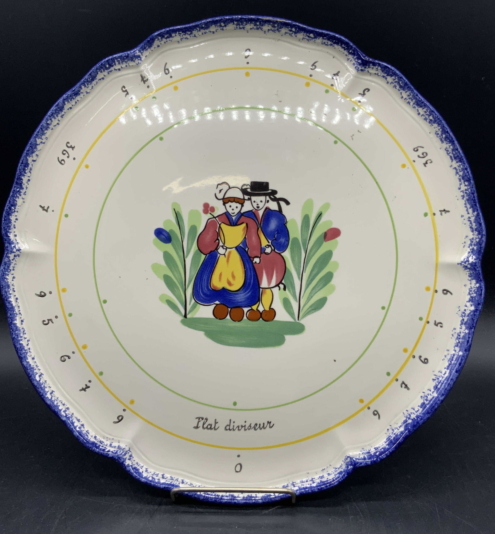 PORNIC French Heritage Faience Ceramic Platter (1 of 8)