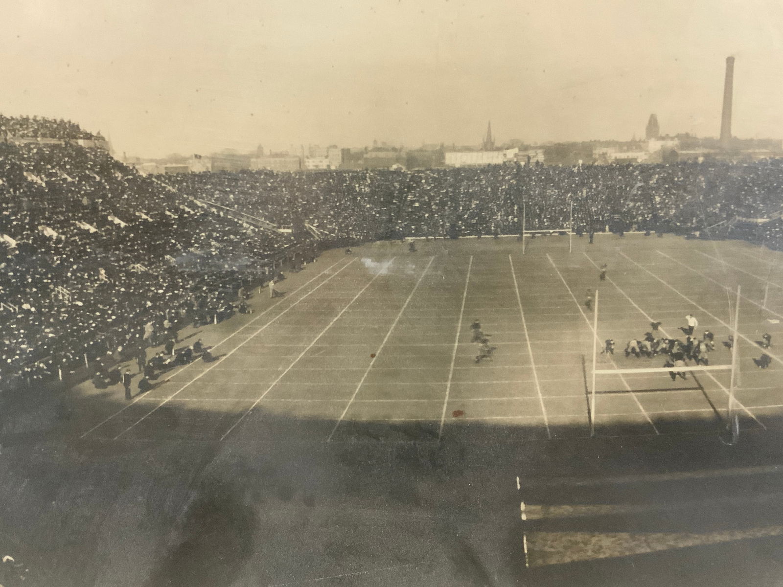 Panorama Photograph Rugby Match Stadium c1903 40in (1 of 13)