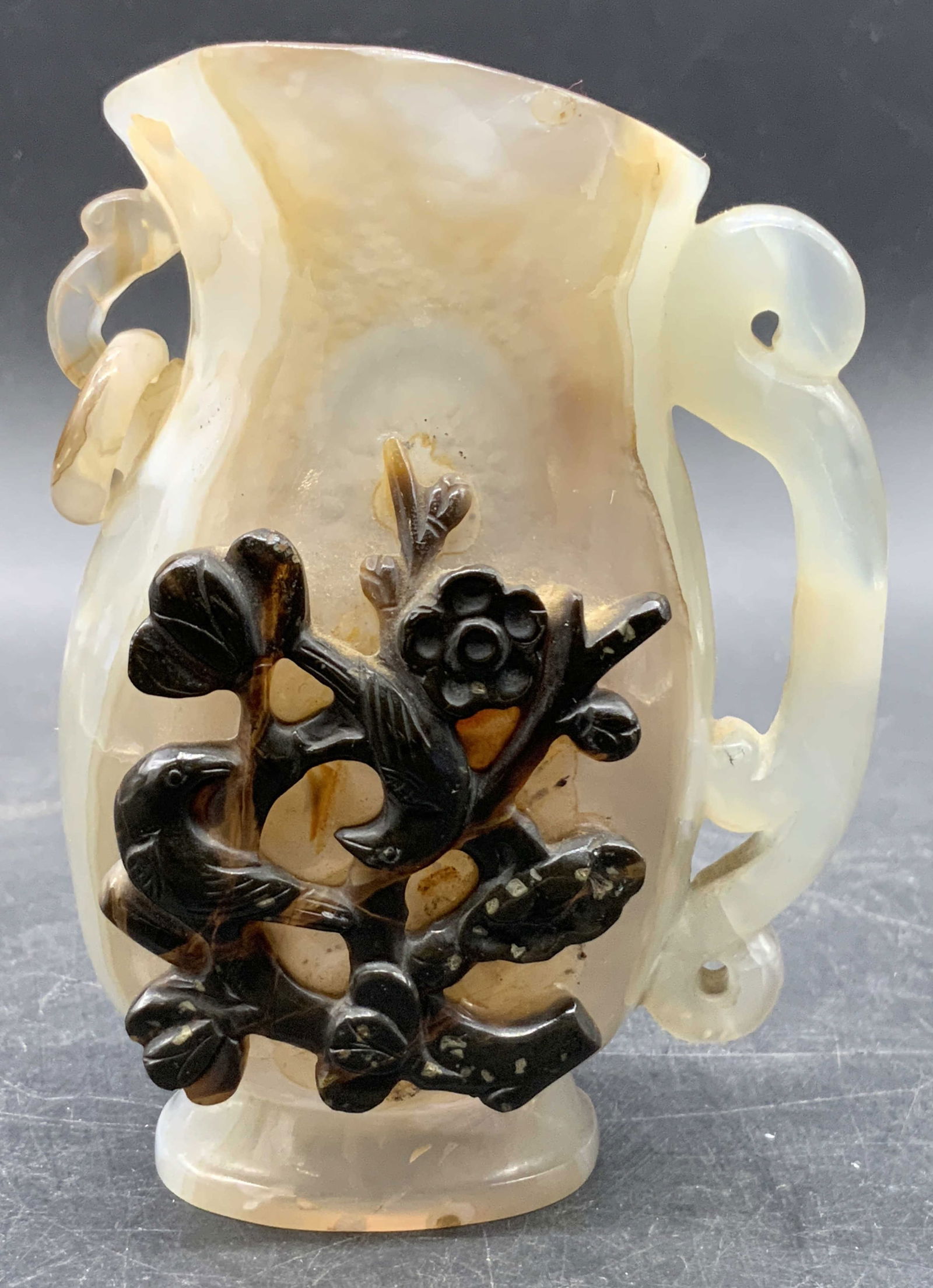 Handmade Asian Floral Motif Natural Stone Vessel (1 of 11)