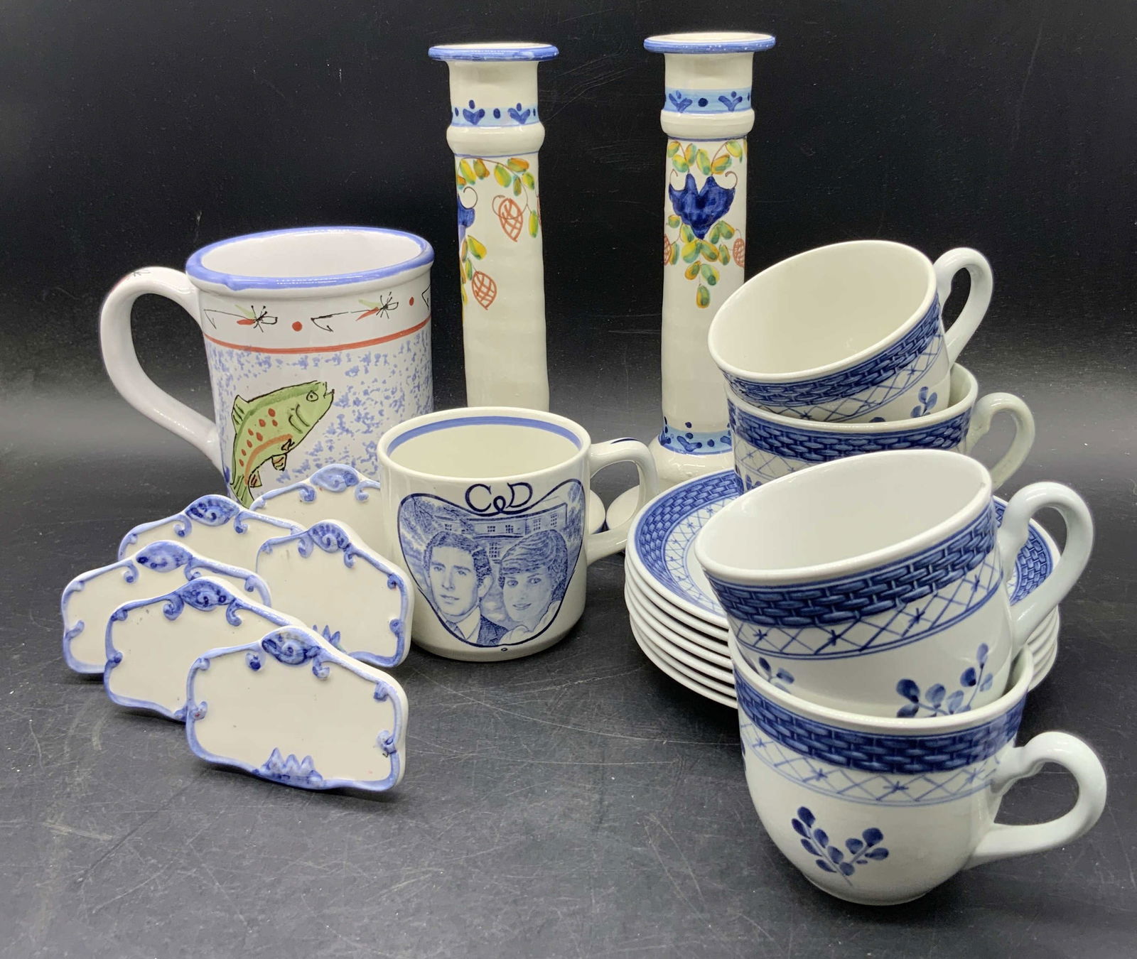 Lot21 Blue & White Ceramic Tableware, England More (1 of 9)