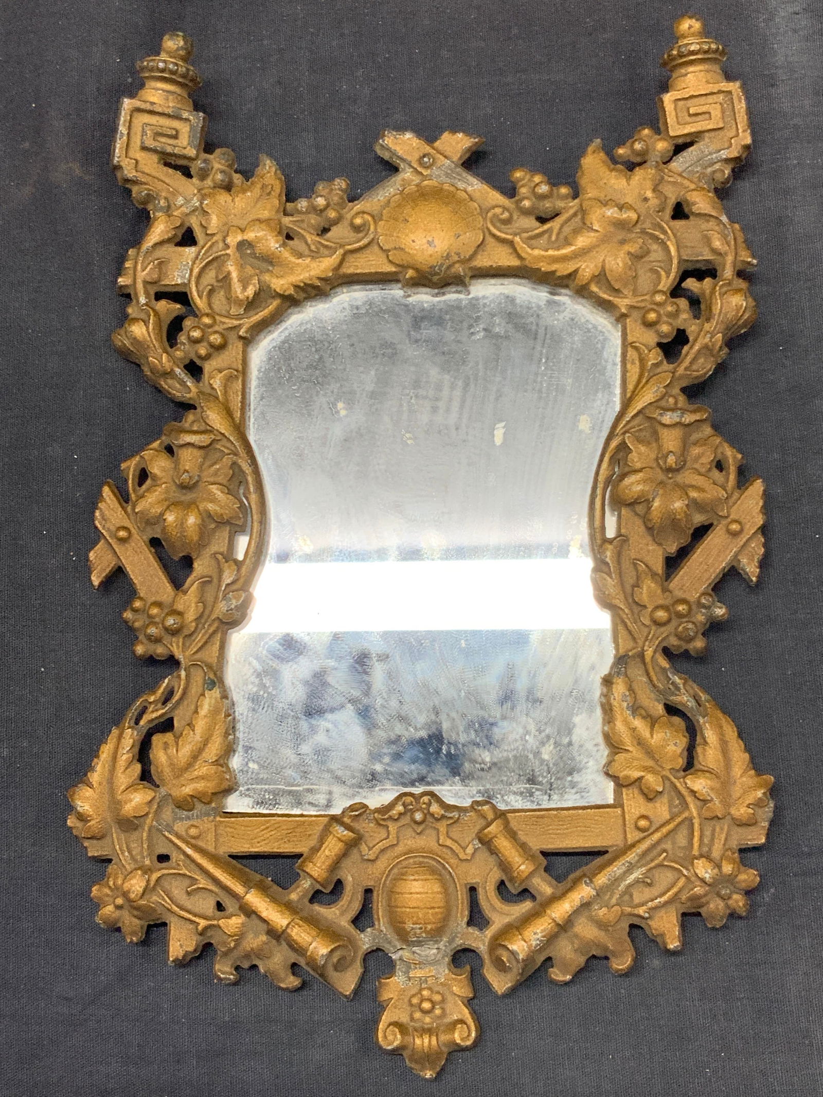 Ornate Gilt Metallic Mirror with Floral Motifs (1 of 10)