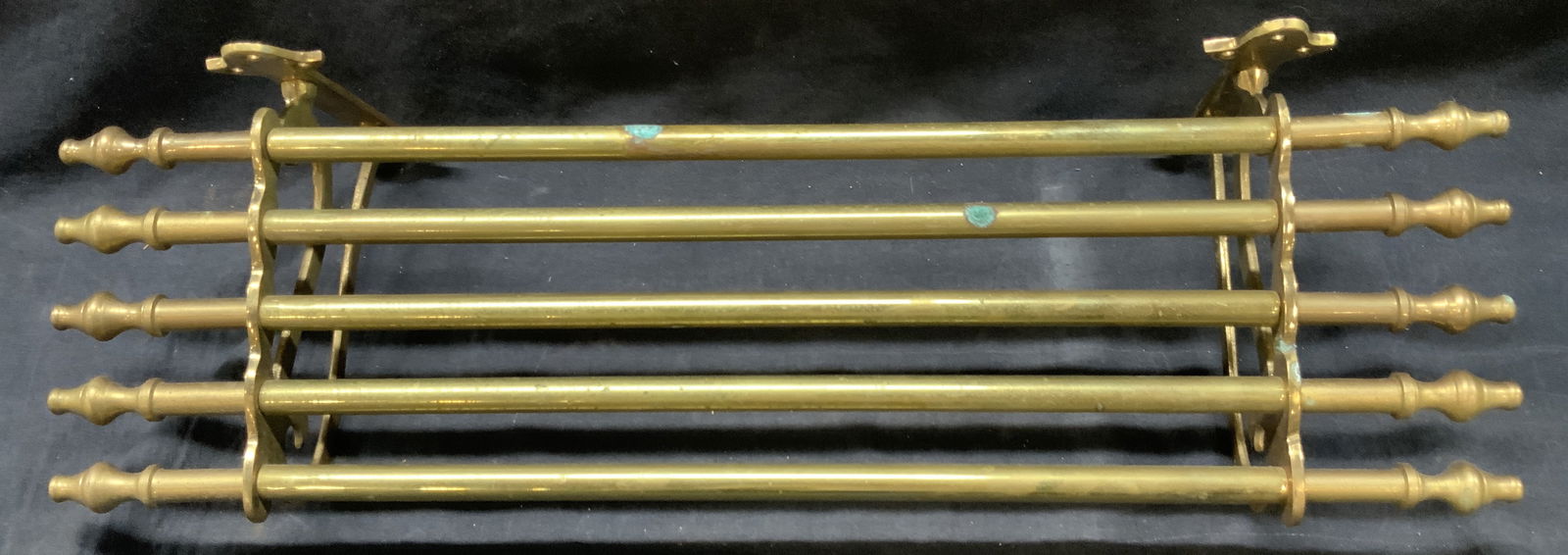 Brass Rail Road Wall Shelf Hat Rack (1 of 11)