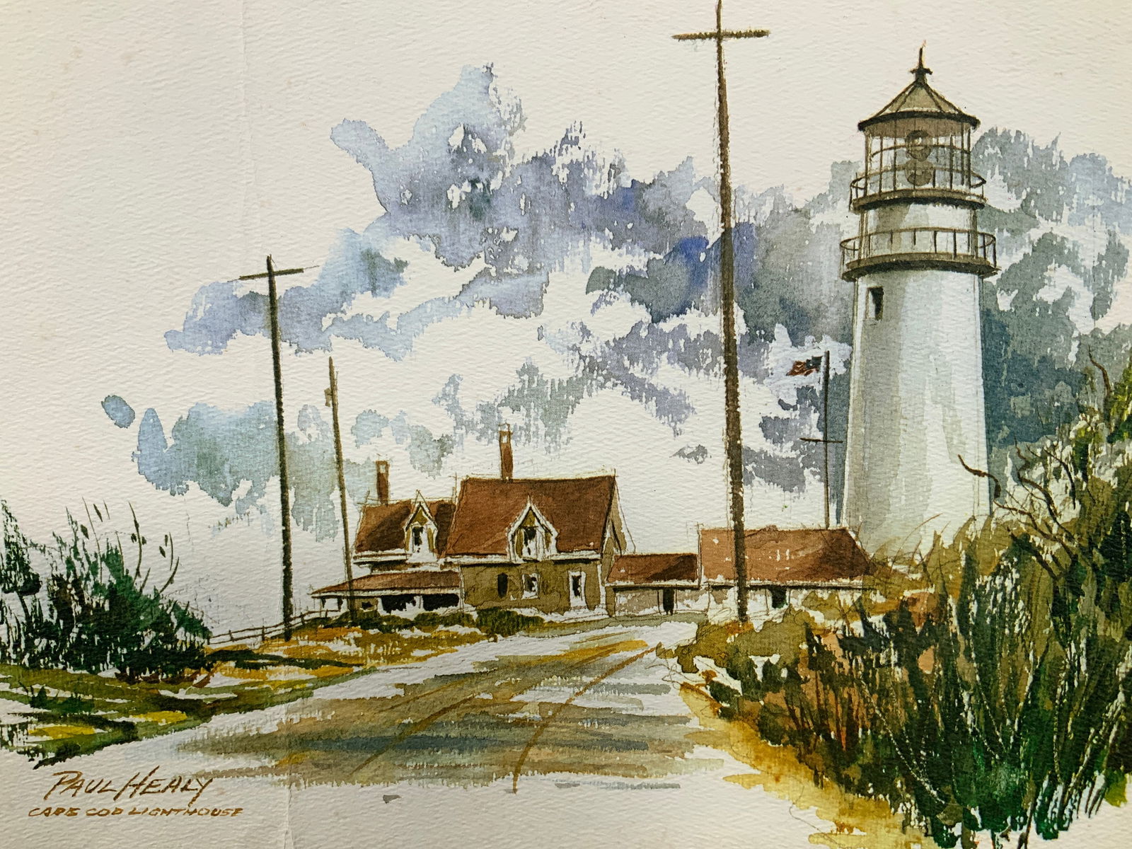 Paul Healy Cape Cod Lighthouse Watercolor Litho (1 of 8)