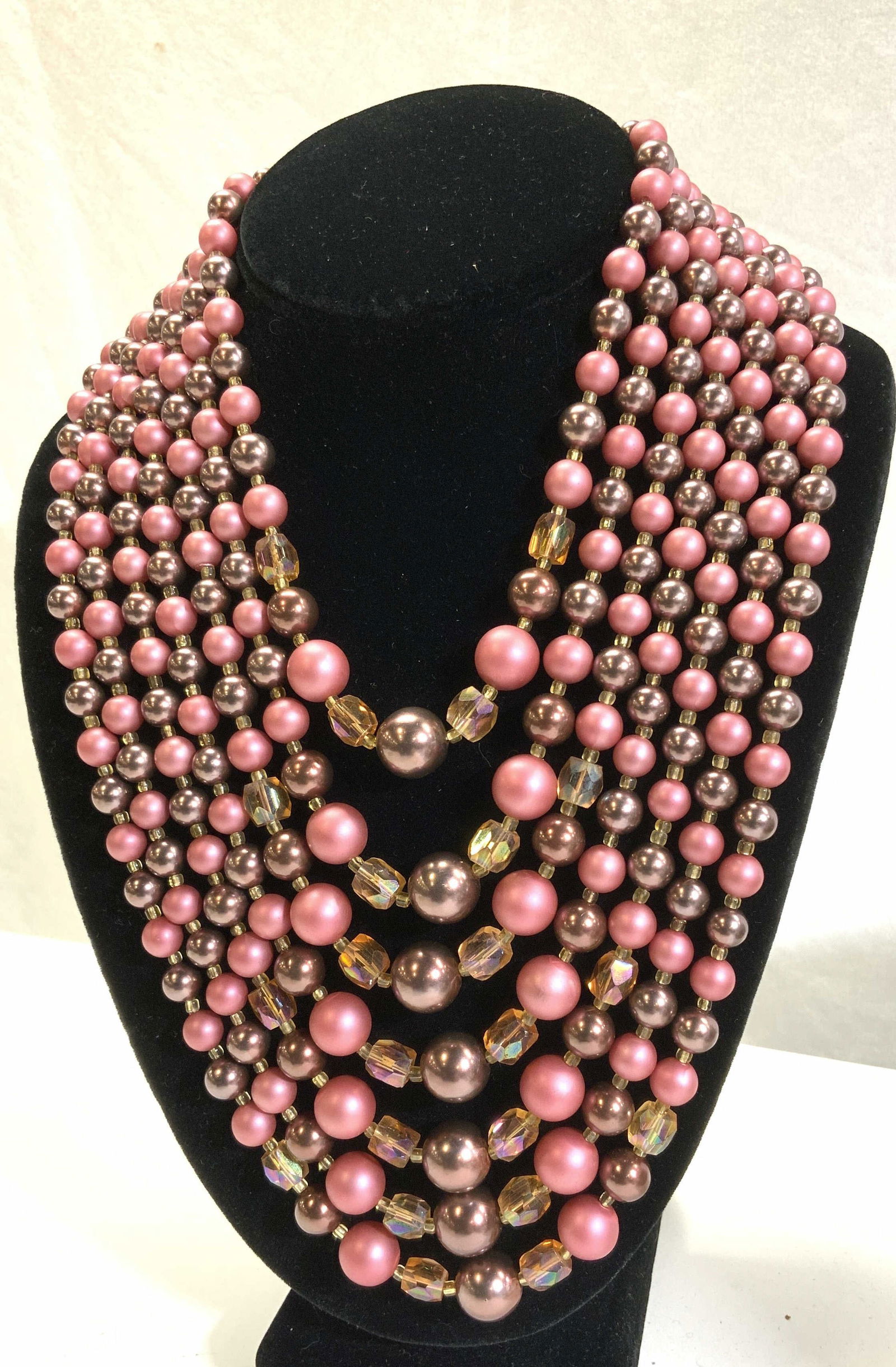 7 Strand Beaded Statement Necklace (1 of 6)