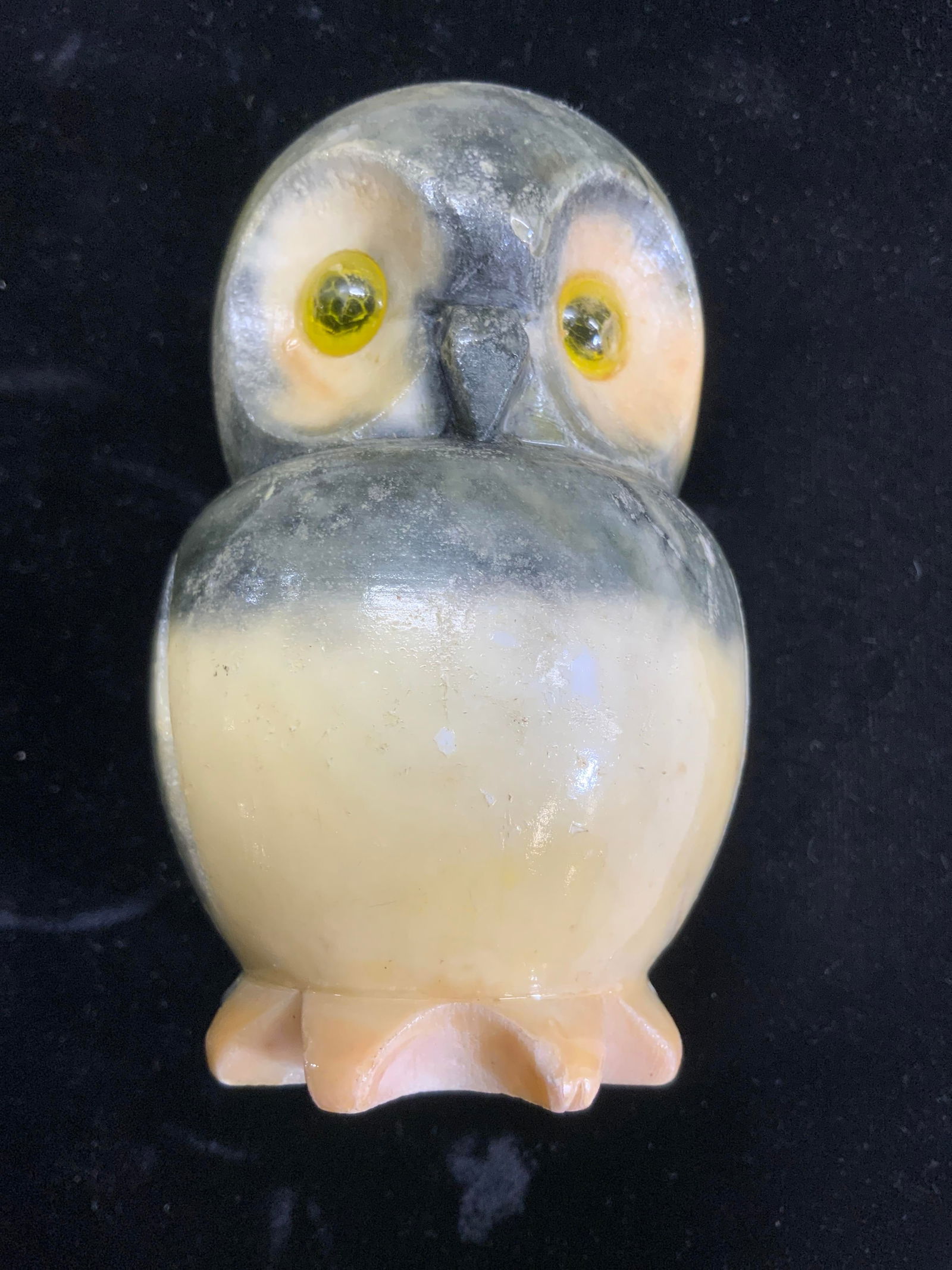 ABF Alabaster Owl Figural/ Paperweight, Italy (1 of 6)