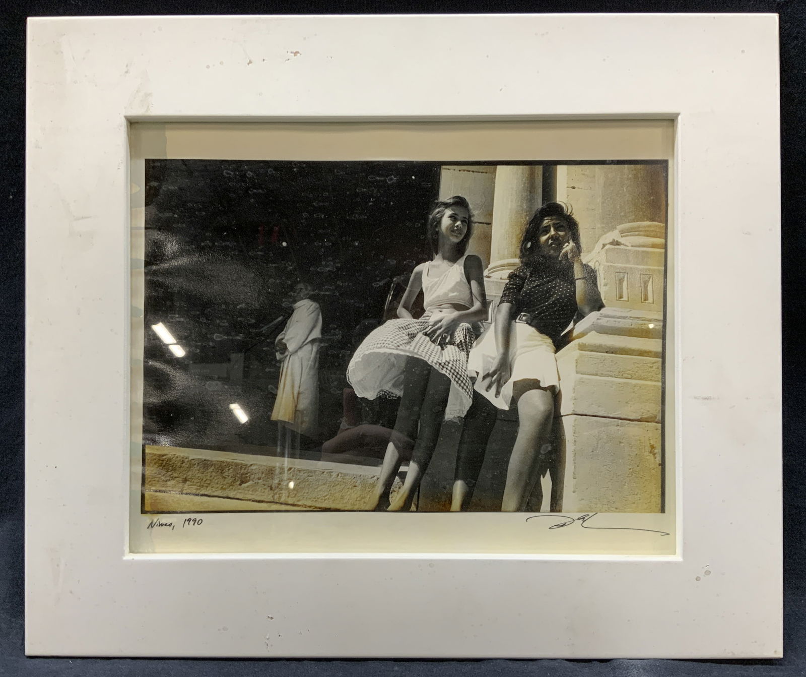 Vintage Framed Two Woman at Church Photograph 1990 (1 of 11)