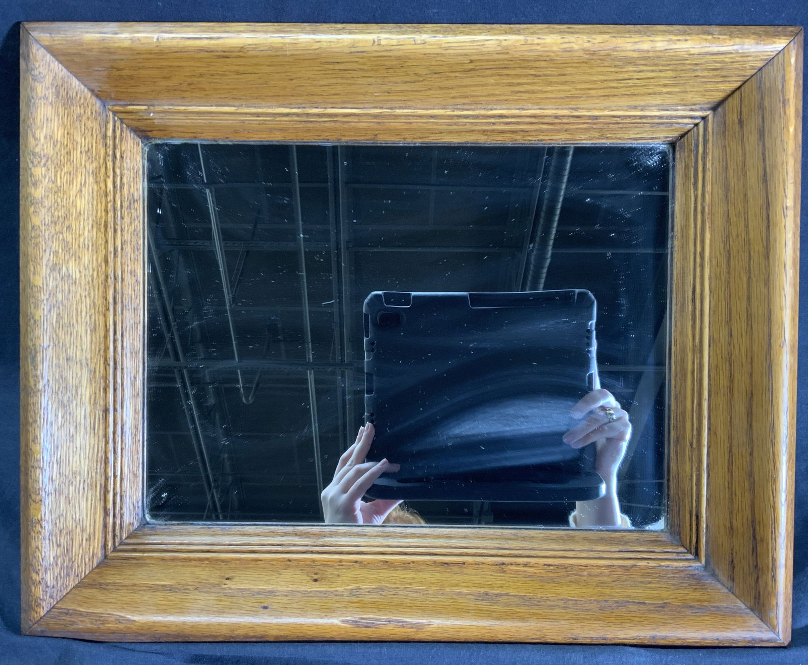 Wooden Framed Mirror Wall Hanging (1 of 9)