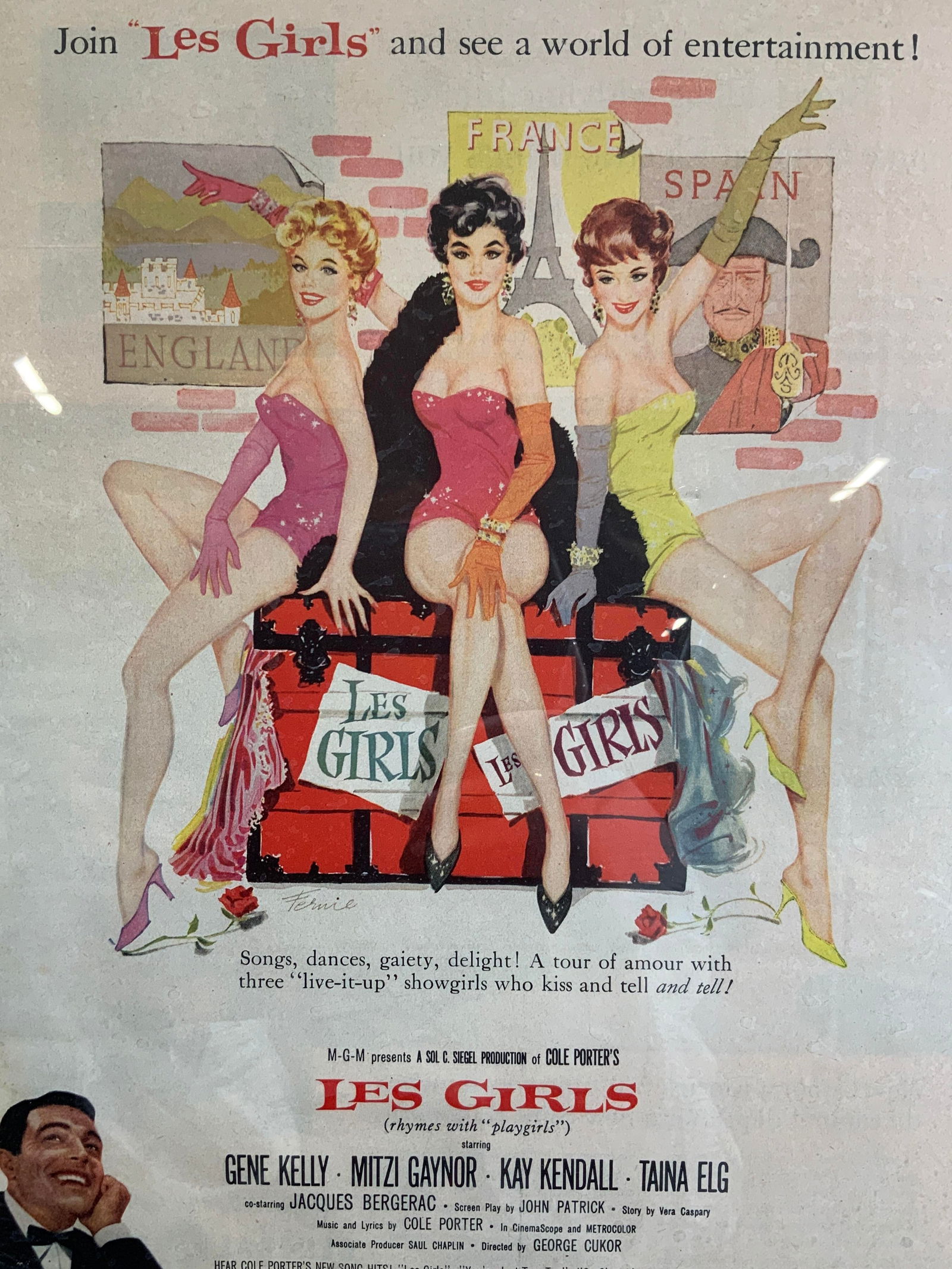 Vintage 1957 Les Girls Play Bill Magazine Ad. (1 of 10)