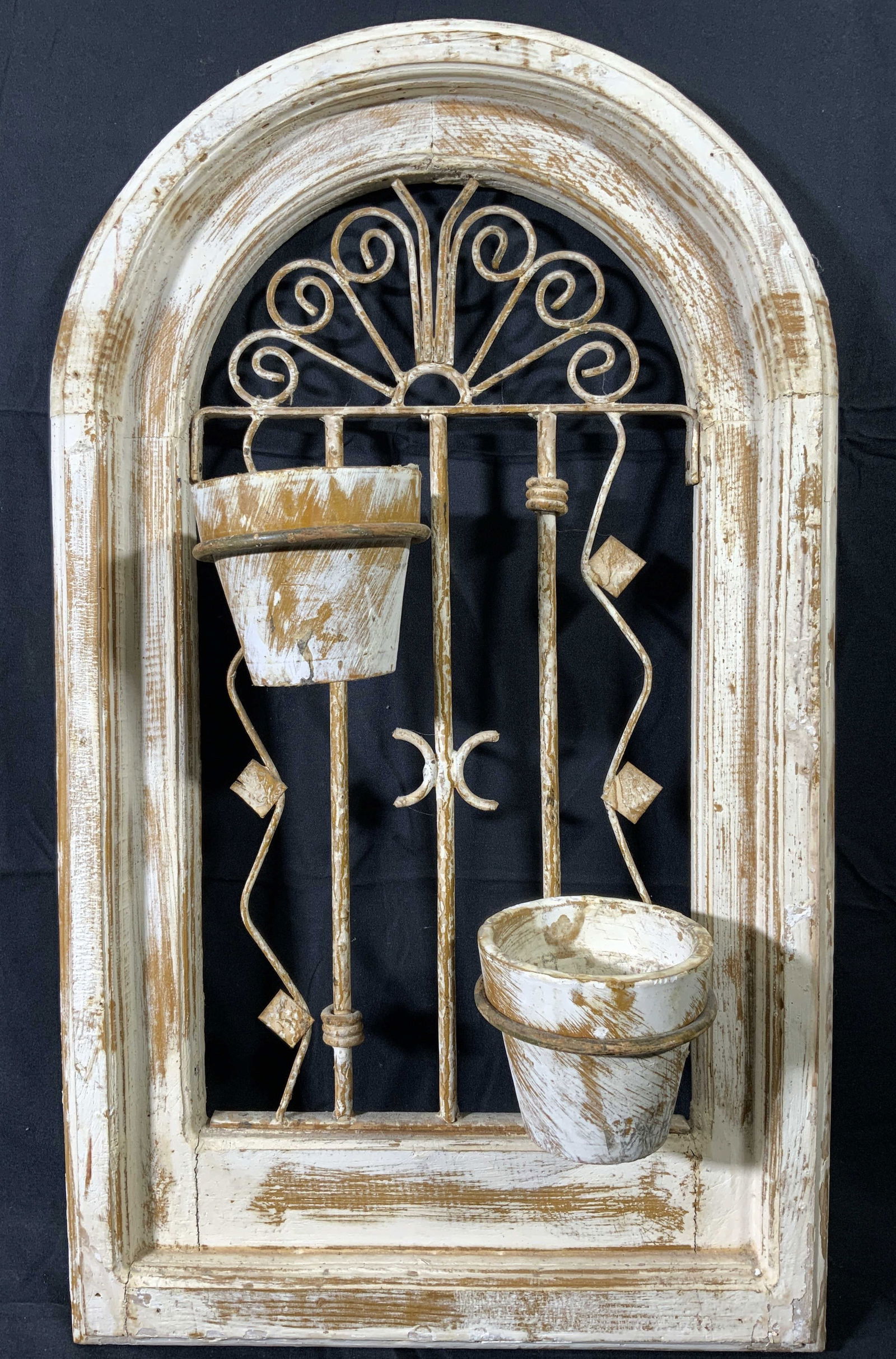 Rustic Plant Holder Arch Wooden Frame Lawn Decor (1 of 11)