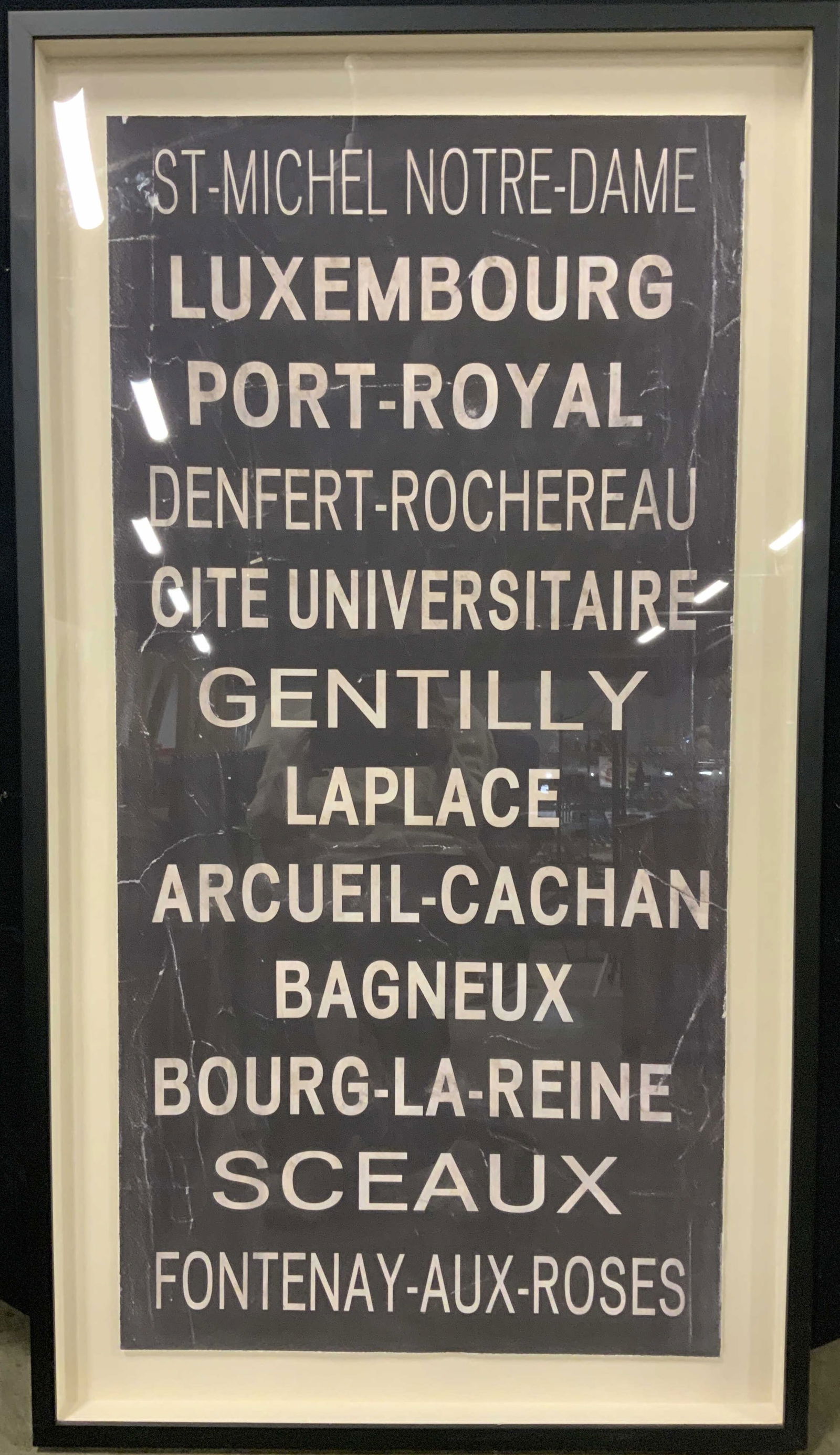 Framed Vintage Paris Subway Sign Reproduction (1 of 8)